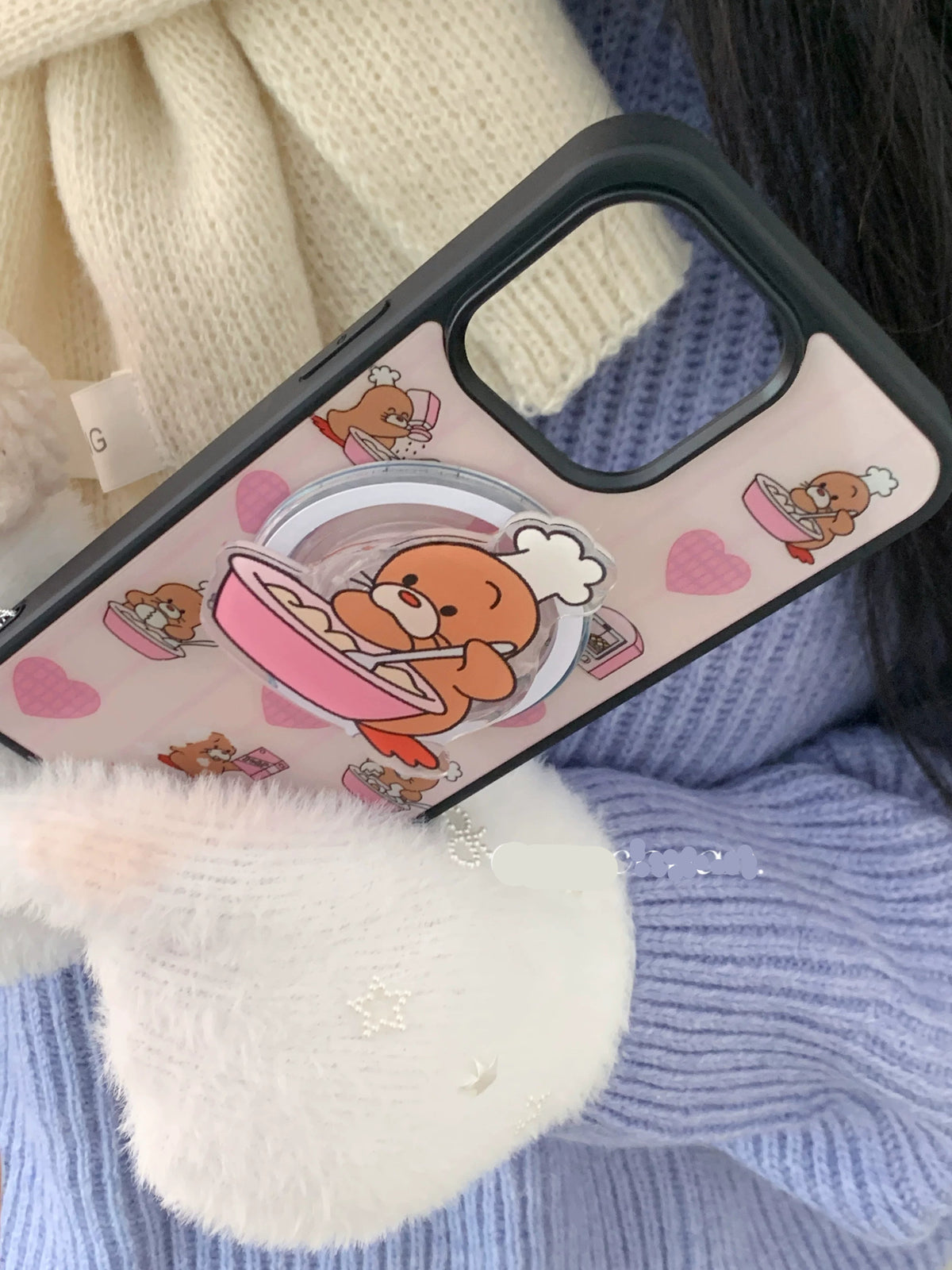 Kawaii Little Mole Chef Magnetic Acrylic Phone Case