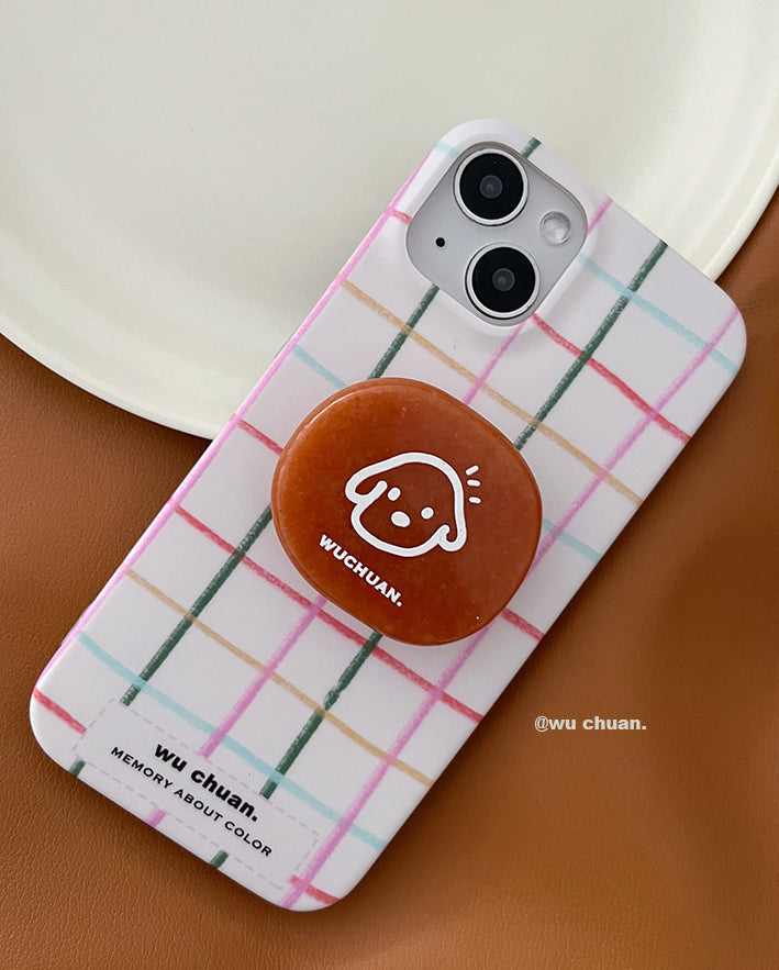 Crayon Drawing Plaid Phone Case | iPhone Case | Three Fleas