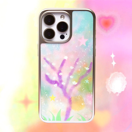 Fairytale Cherry Blossom Tree Silver-Plated Matte Phone Case-SATP