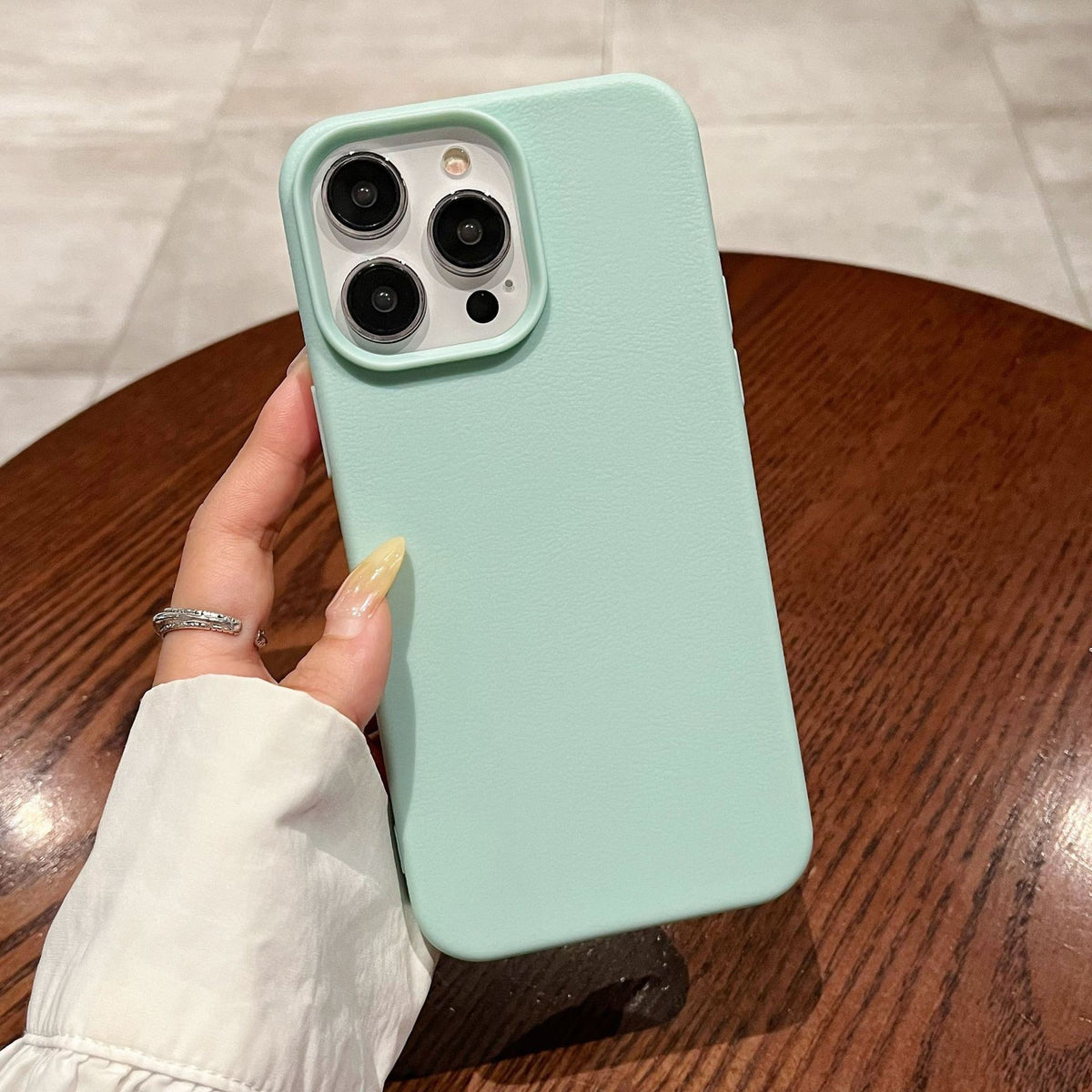 Silicone Phone Case with Leather Texture
