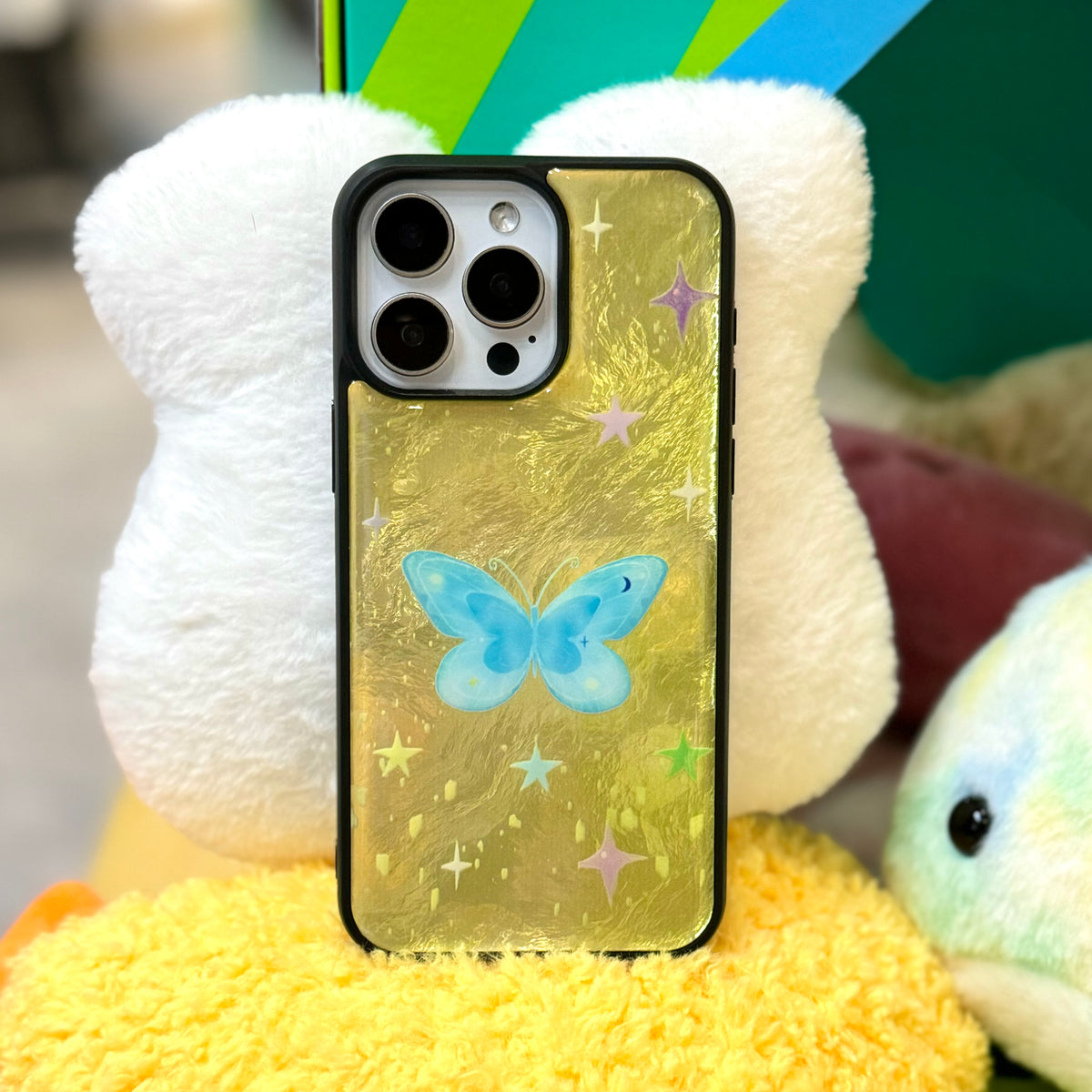 Fairytale Golden Butterfly Epoxy Resin Phone Case-SATP