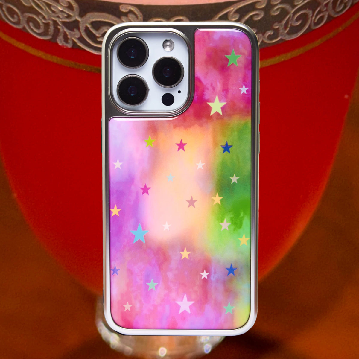 Fairytale Starry Galaxy Silver-Plated Epoxy Resin Phone Case-SATP