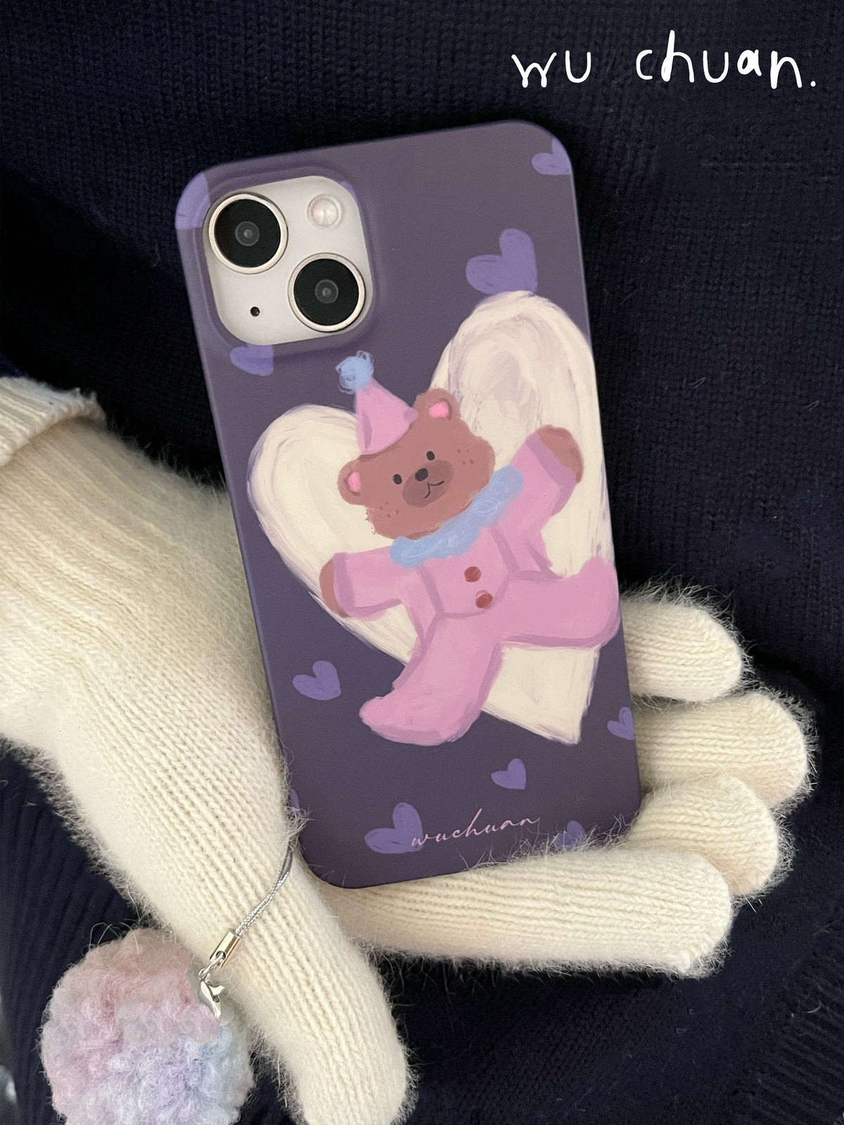 Good Night Baby Bear Painted Phone Case | iPhone Case | Three Fleas