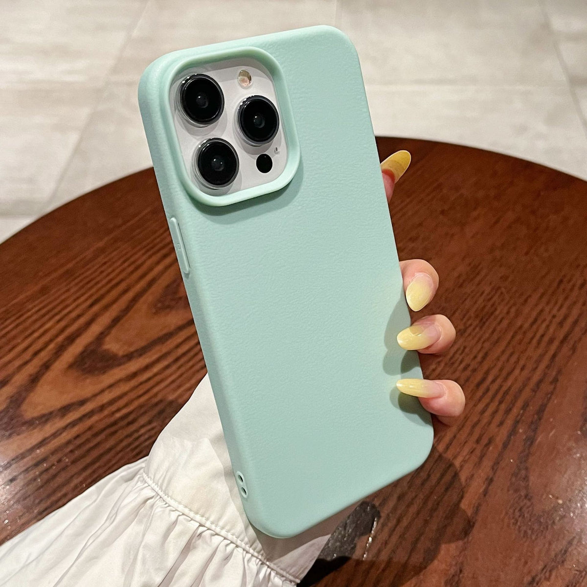 Silicone Phone Case with Leather Texture