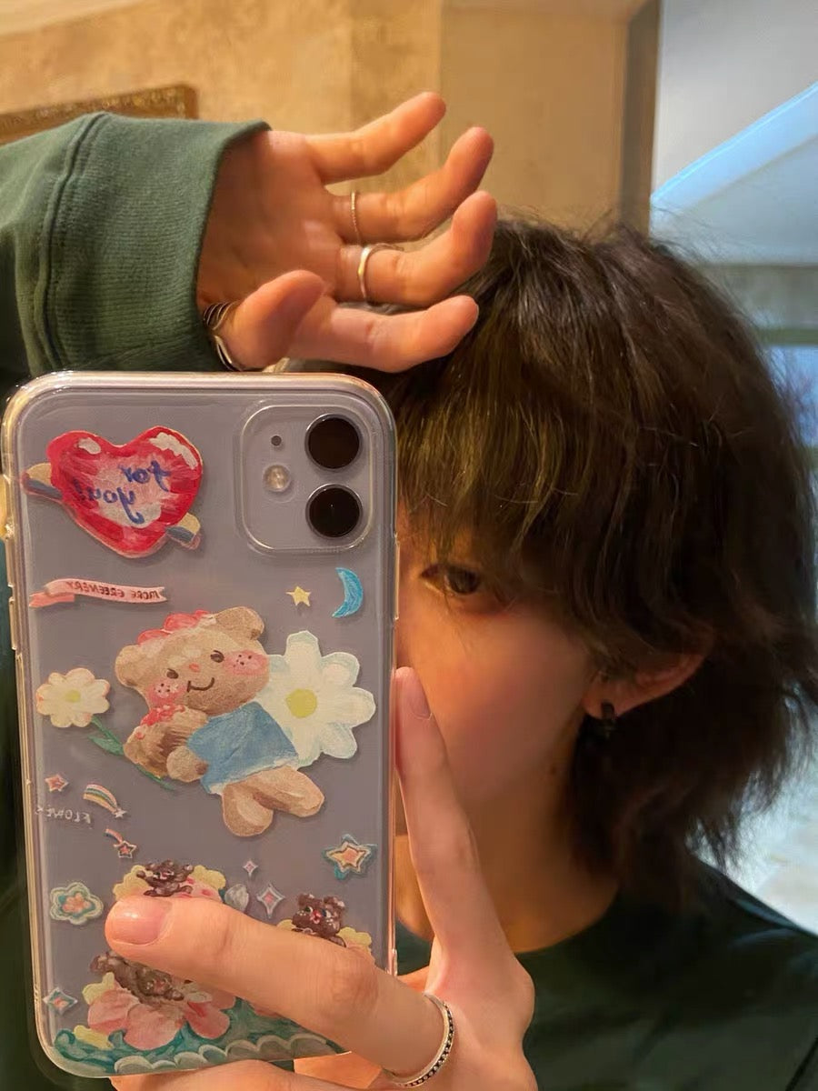 Oil Painting Cute Bear Puppy Phone Case