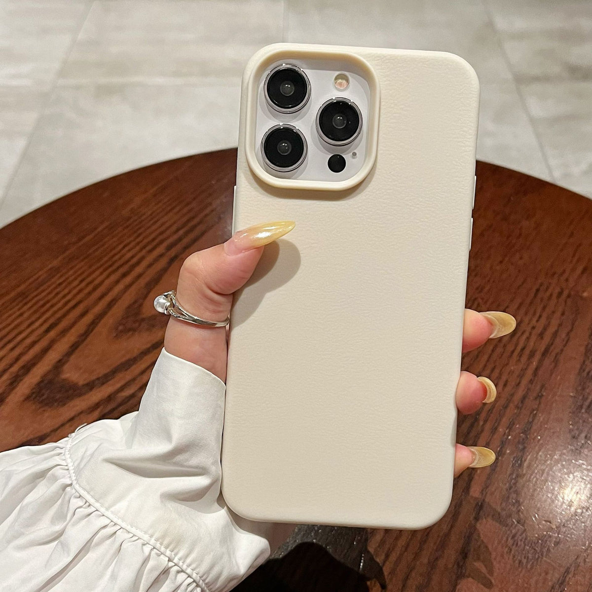 Silicone Phone Case with Leather Texture