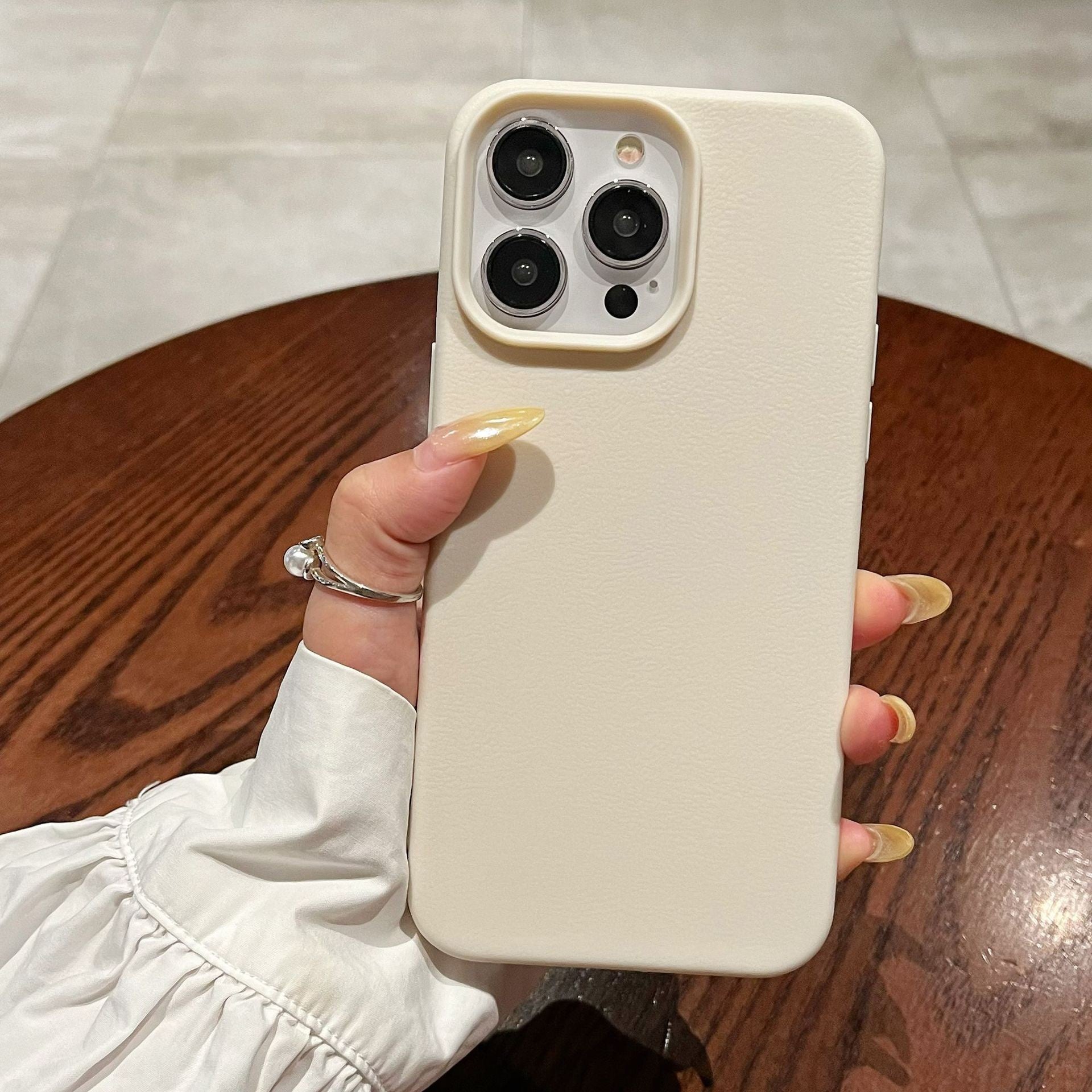 Silicone Phone Case with Leather Texture