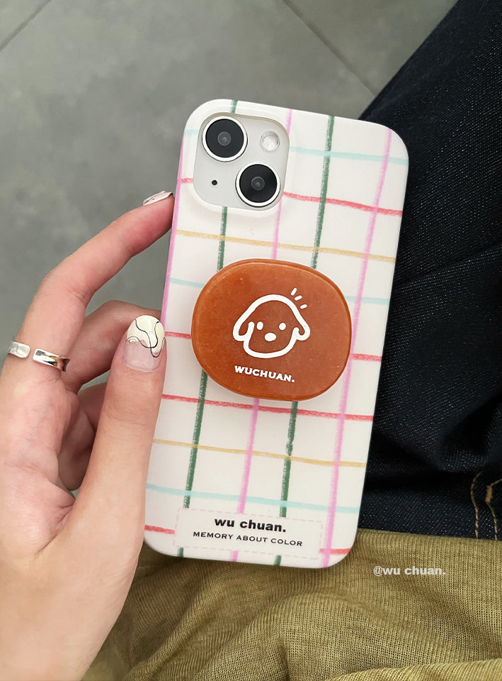Crayon Drawing Plaid Phone Case | iPhone Case | Three Fleas