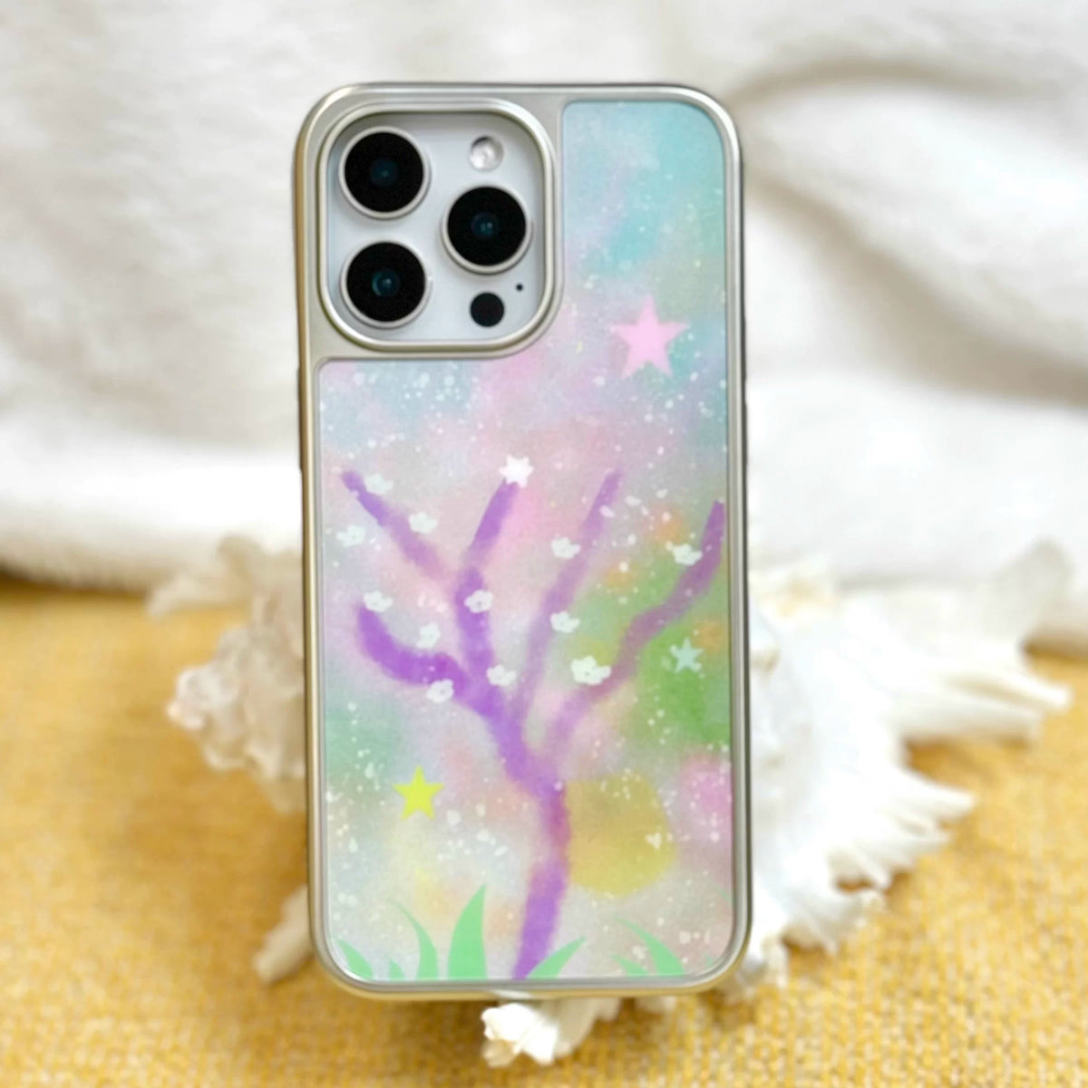 Fairytale Cherry Blossom Tree Silver-Plated Matte Phone Case-SATP
