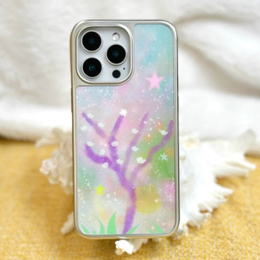 Fairytale Cherry Blossom Tree Silver-Plated Matte Phone Case-SATP