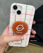 Crayon Drawing Plaid Phone Case | iPhone Case | Three Fleas