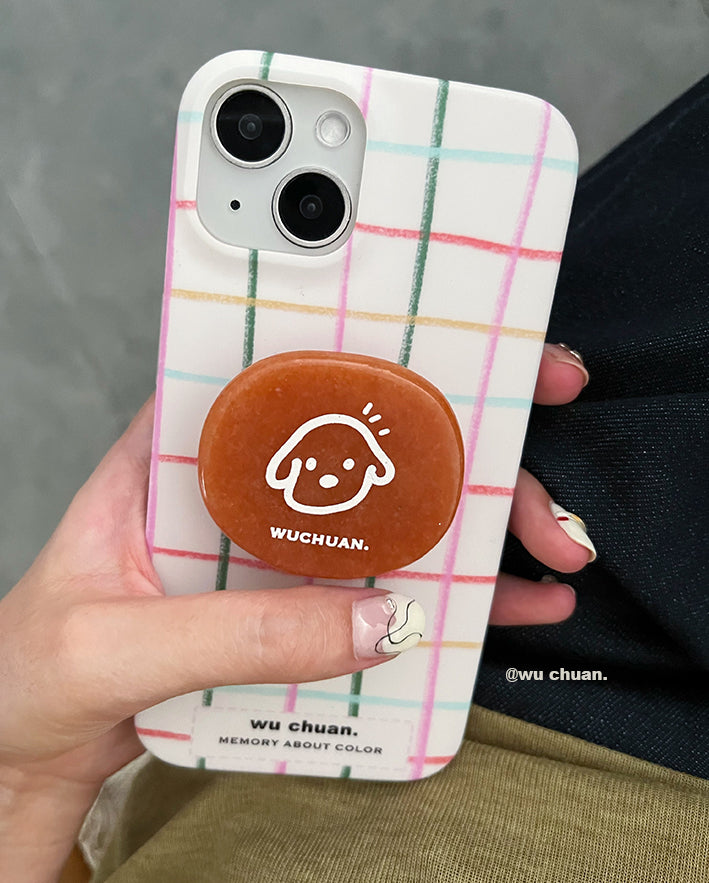 Crayon Drawing Plaid Phone Case | iPhone Case | Three Fleas