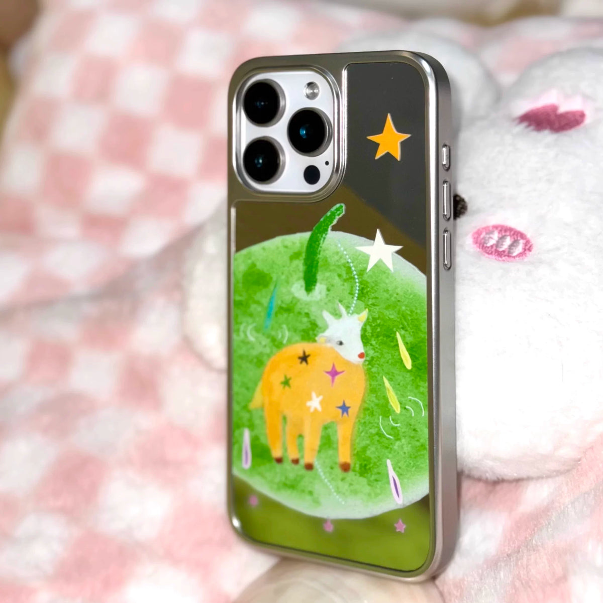 Fairytale Little Lamb on Apple Meadow Mirror Phone Case-SATP