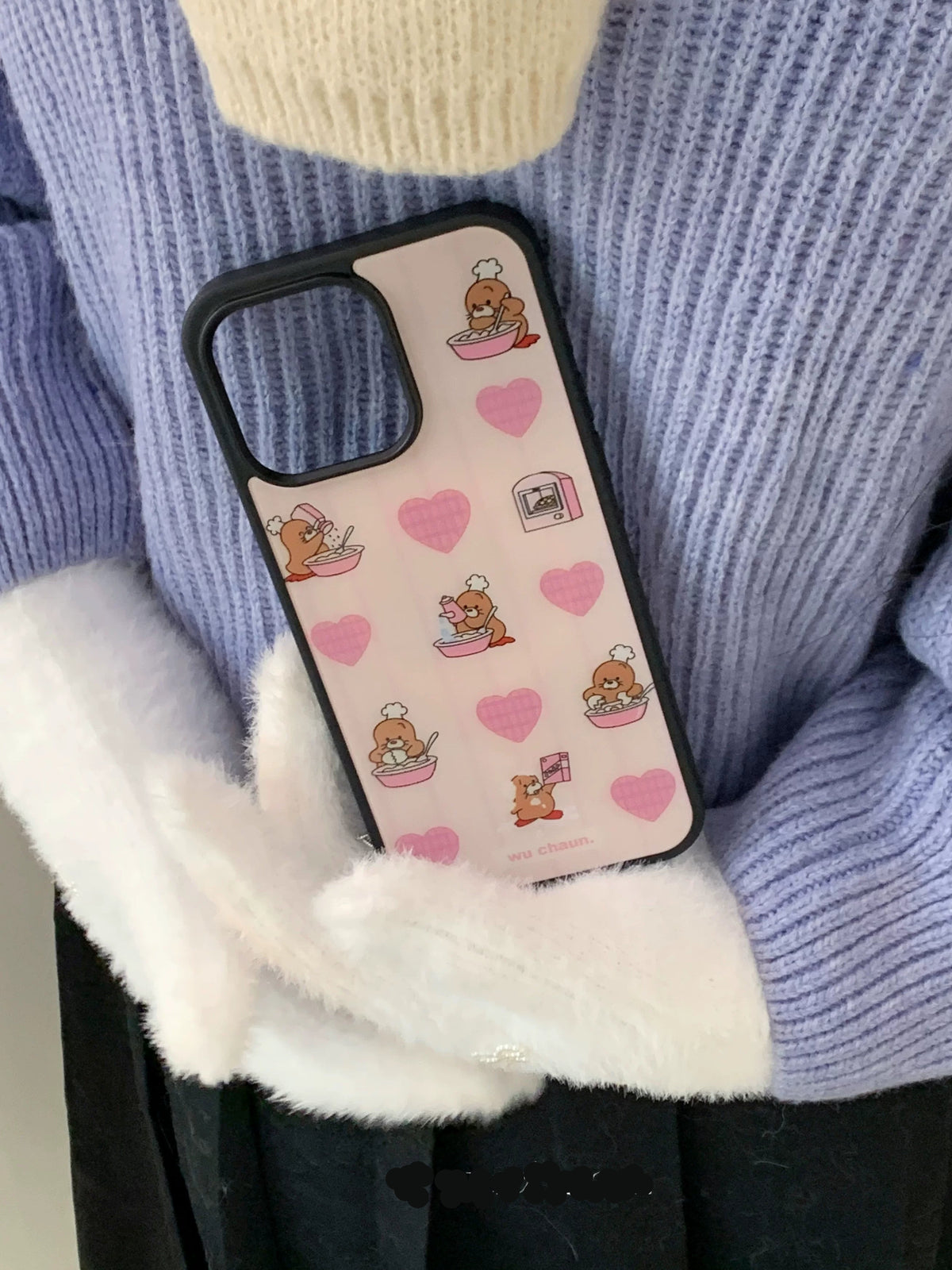 Kawaii Little Mole Chef Magnetic Acrylic Phone Case