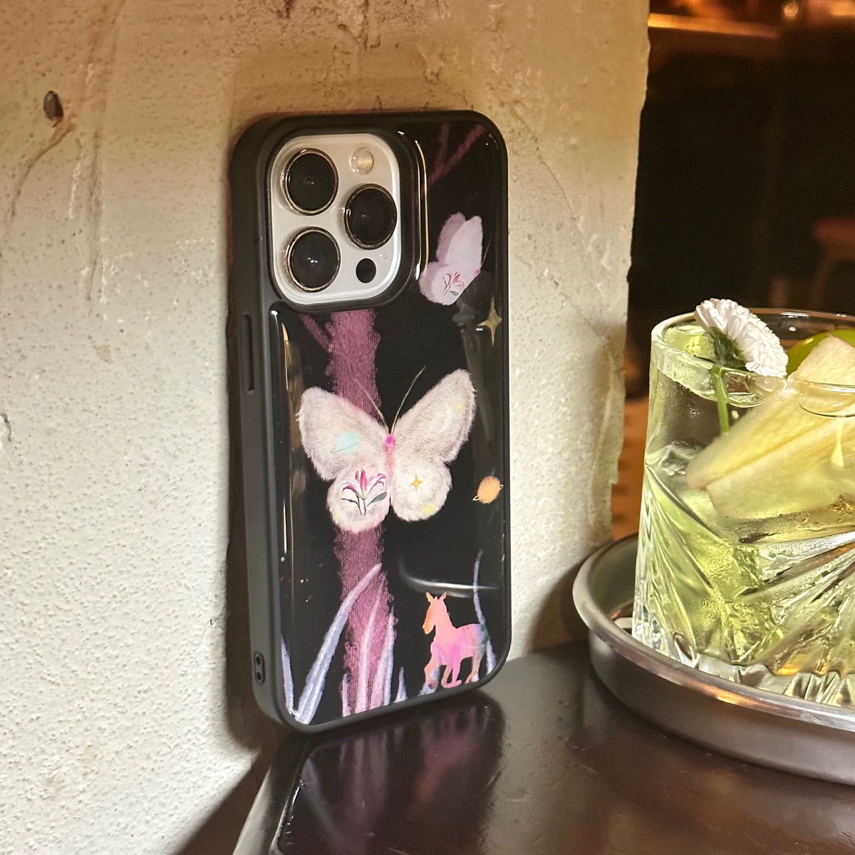 Fairytale Ethereal Night Butterfly Epoxy Resin Phone Case-SATP