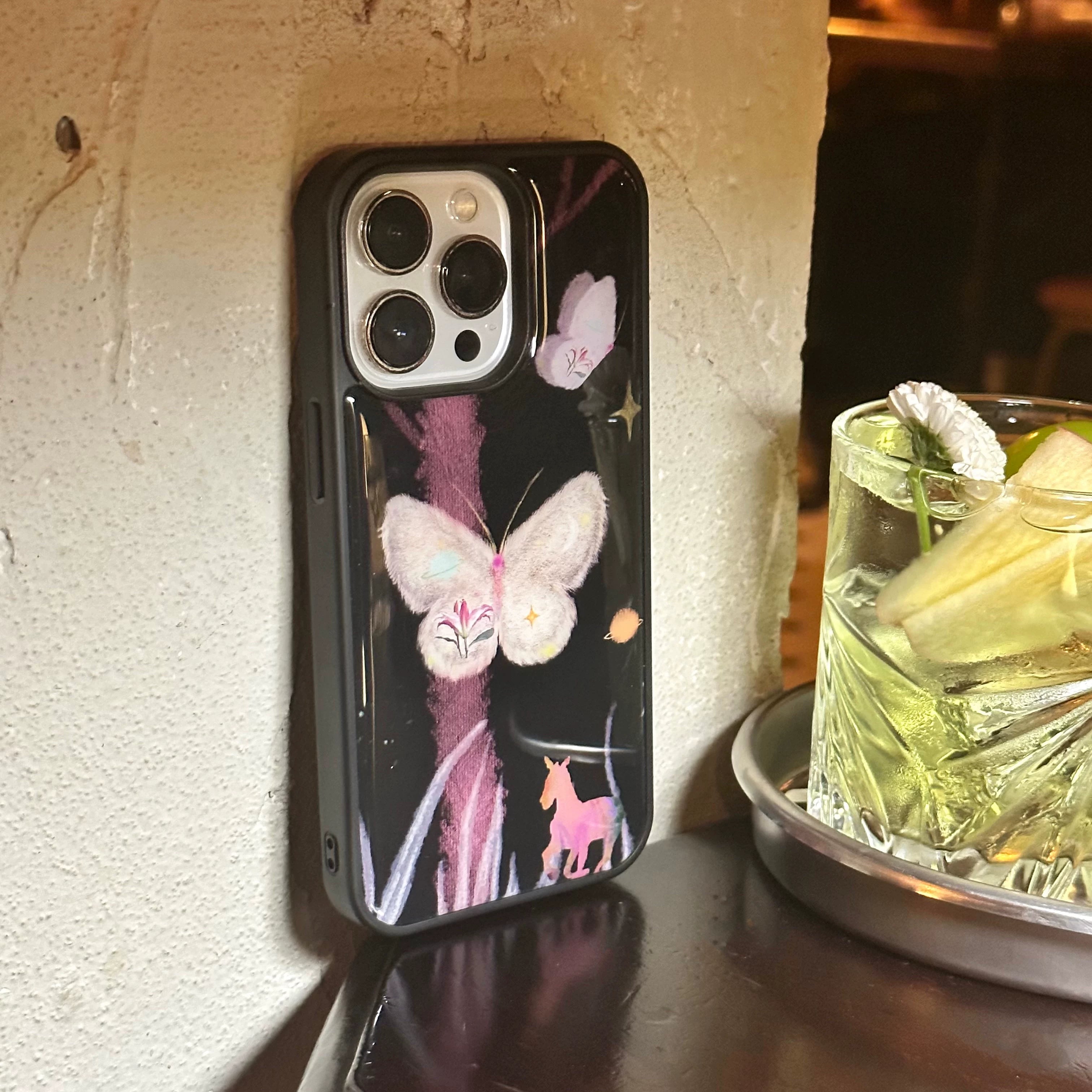 Fairytale Ethereal Night Butterfly Epoxy Resin Phone Case-SATP