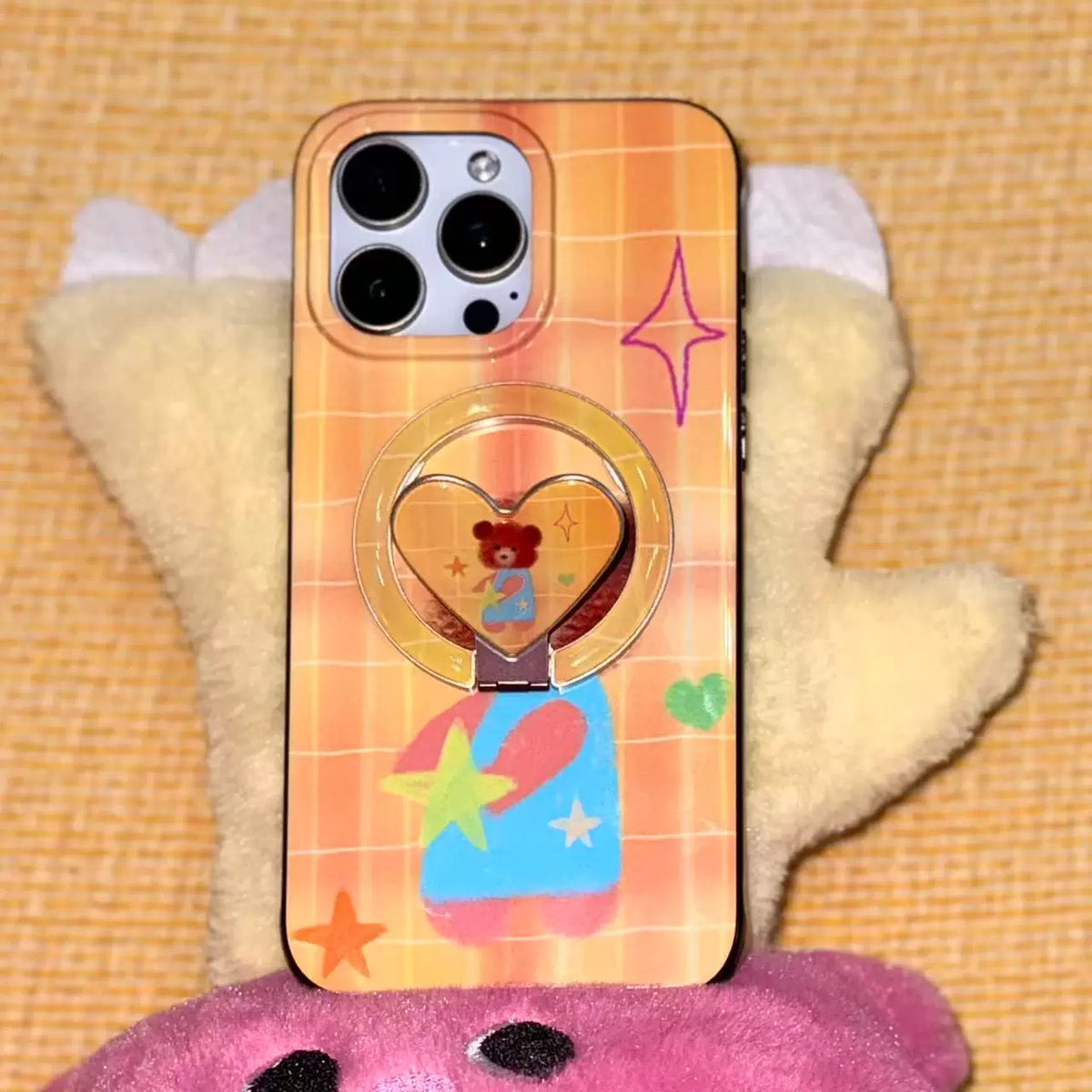 Heart-shaped Magnetic Bear Phone Holder-SATP