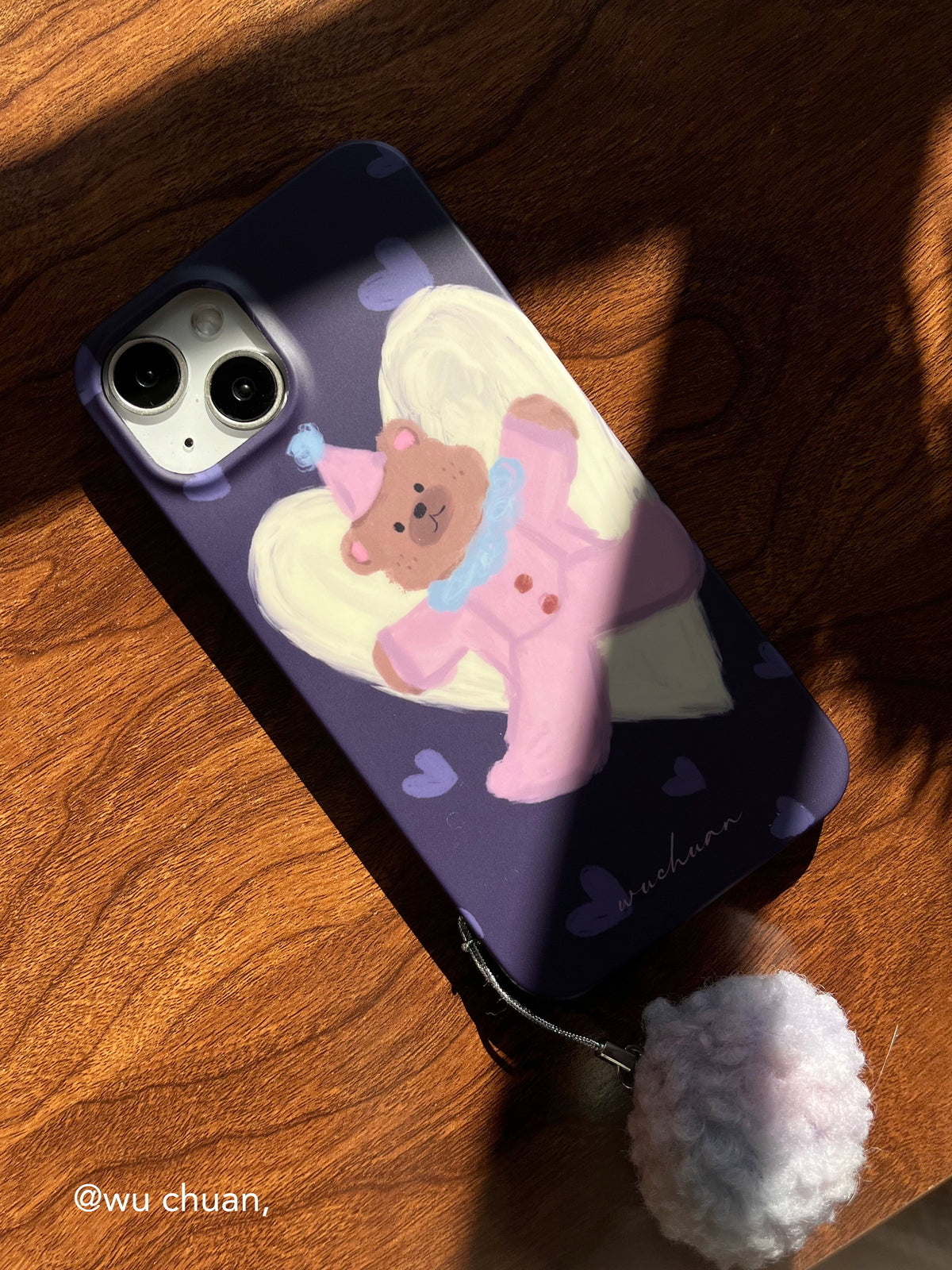 Good Night Baby Bear Painted Phone Case | iPhone Case | Three Fleas
