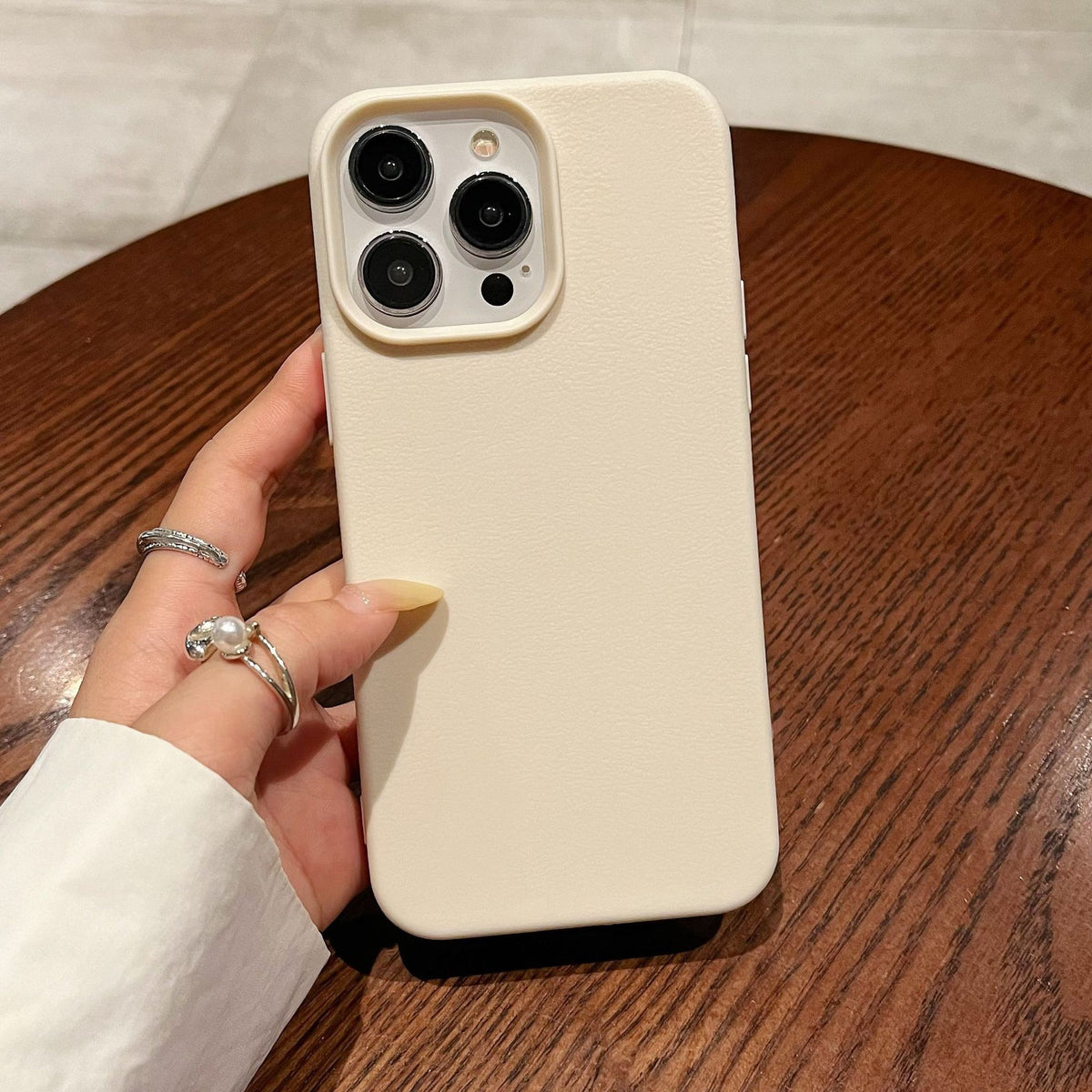 Silicone Phone Case with Leather Texture