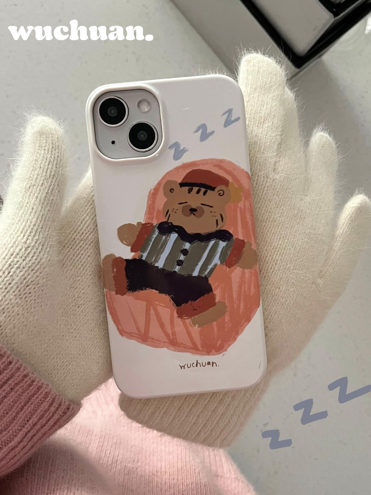 Sketch Sleeping Bear Phone Case
