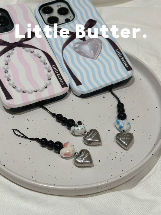 「Original」Ceramic Metal Heart Phone Charm | Phone Holders/Stands/Charm | Three Fleas