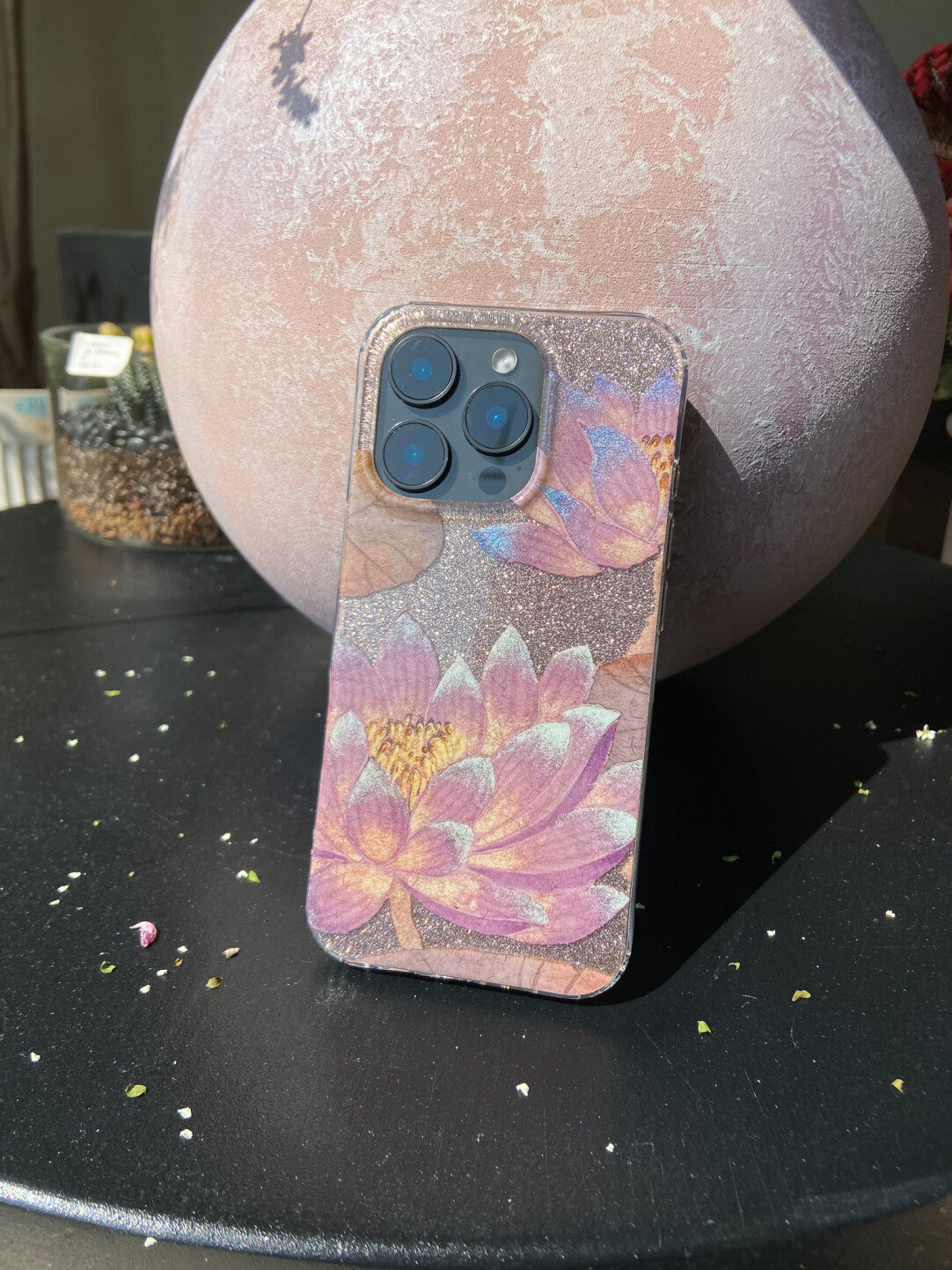 Purple Lucky Lotus Bloom Phone Case | iPhone Case | Three Fleas