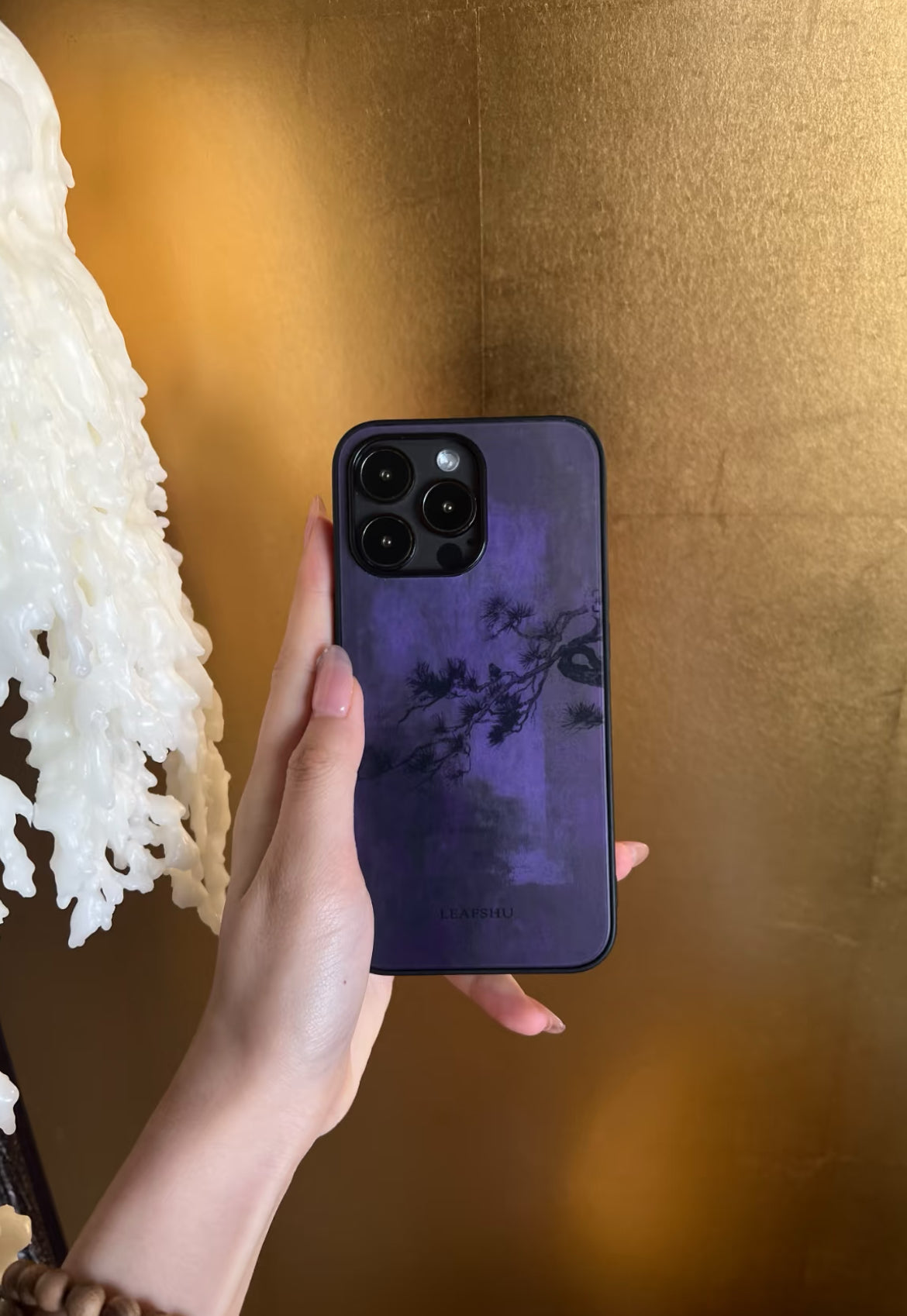 「Chinoiserie」Purple Shadow Phone Case | iPhone Case | Three Fleas