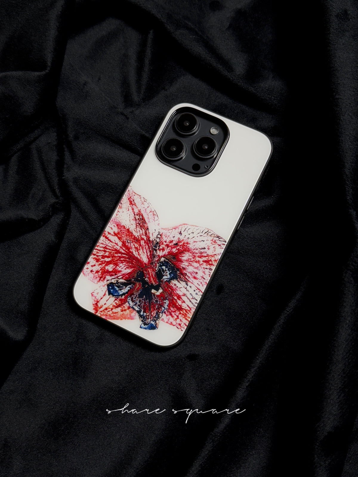 Red Abstract Flowers Phone Case