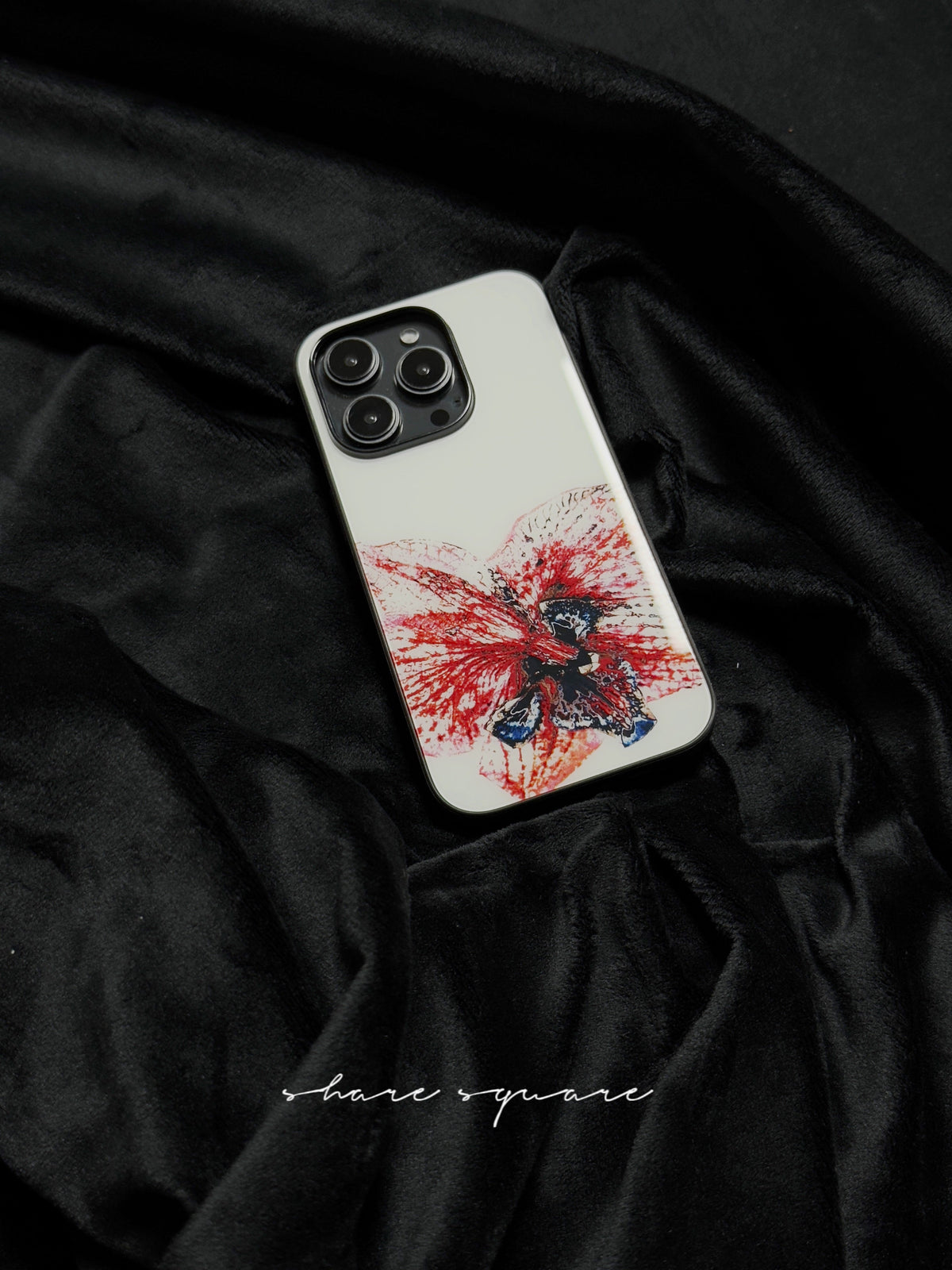 Red Abstract Flowers Phone Case