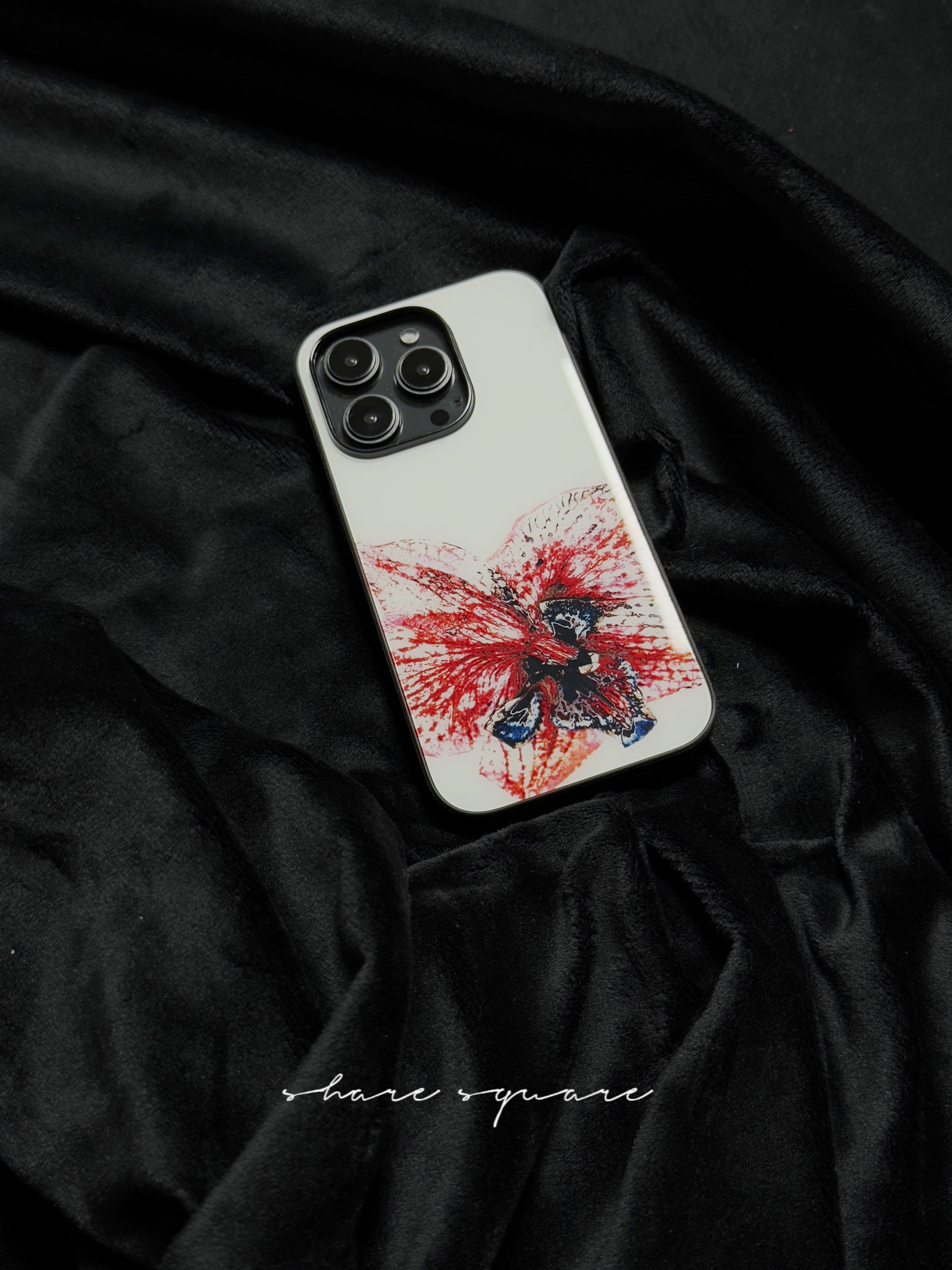 Red Abstract Flowers Phone Case