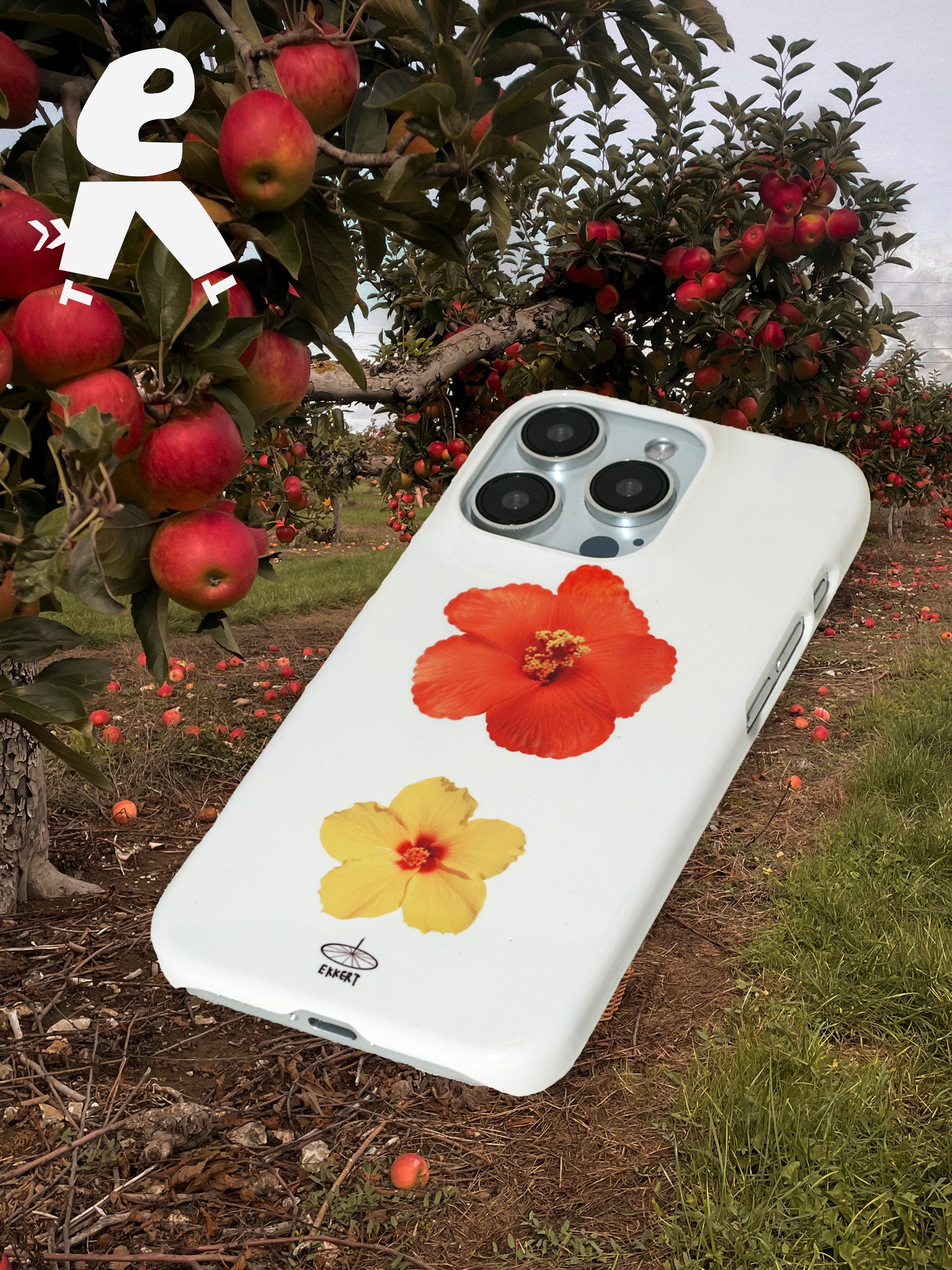 Sunset Hibiscus: Korean Minimalist Aesthetic Case