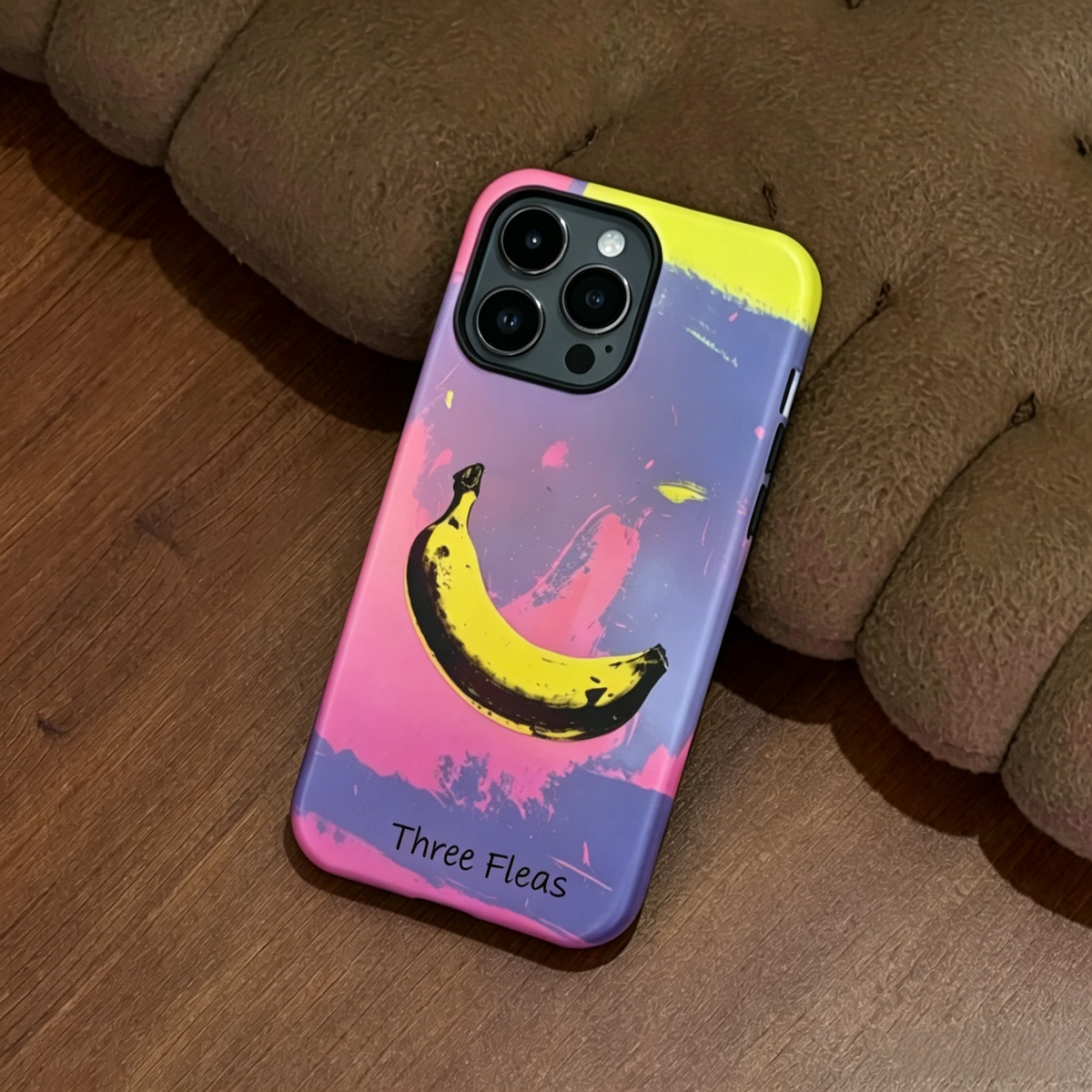 Artistic Andy Warhol Style Banana Phone Case Double-layer Film Print