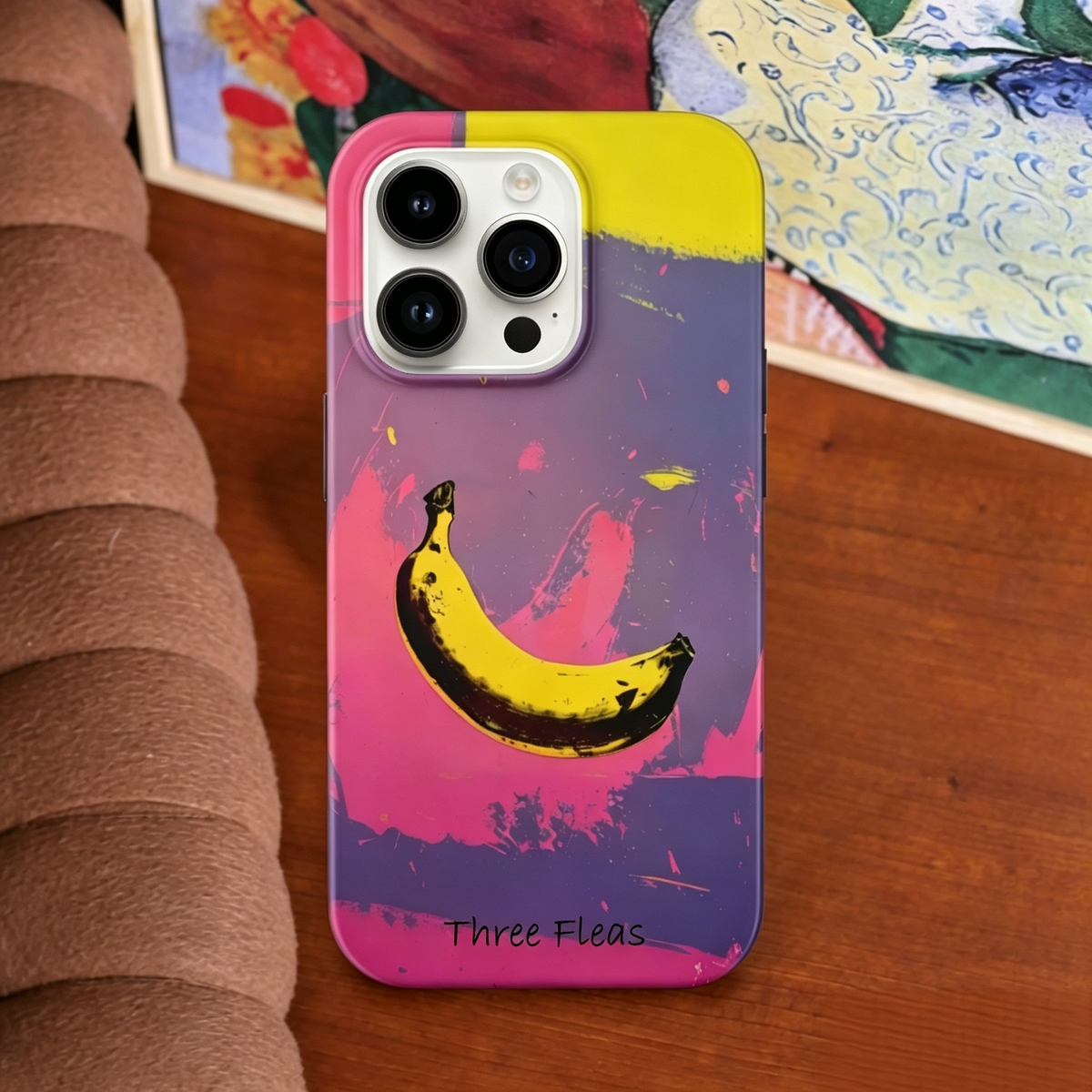 Artistic Andy Warhol Style Banana Phone Case Double-layer Film Print