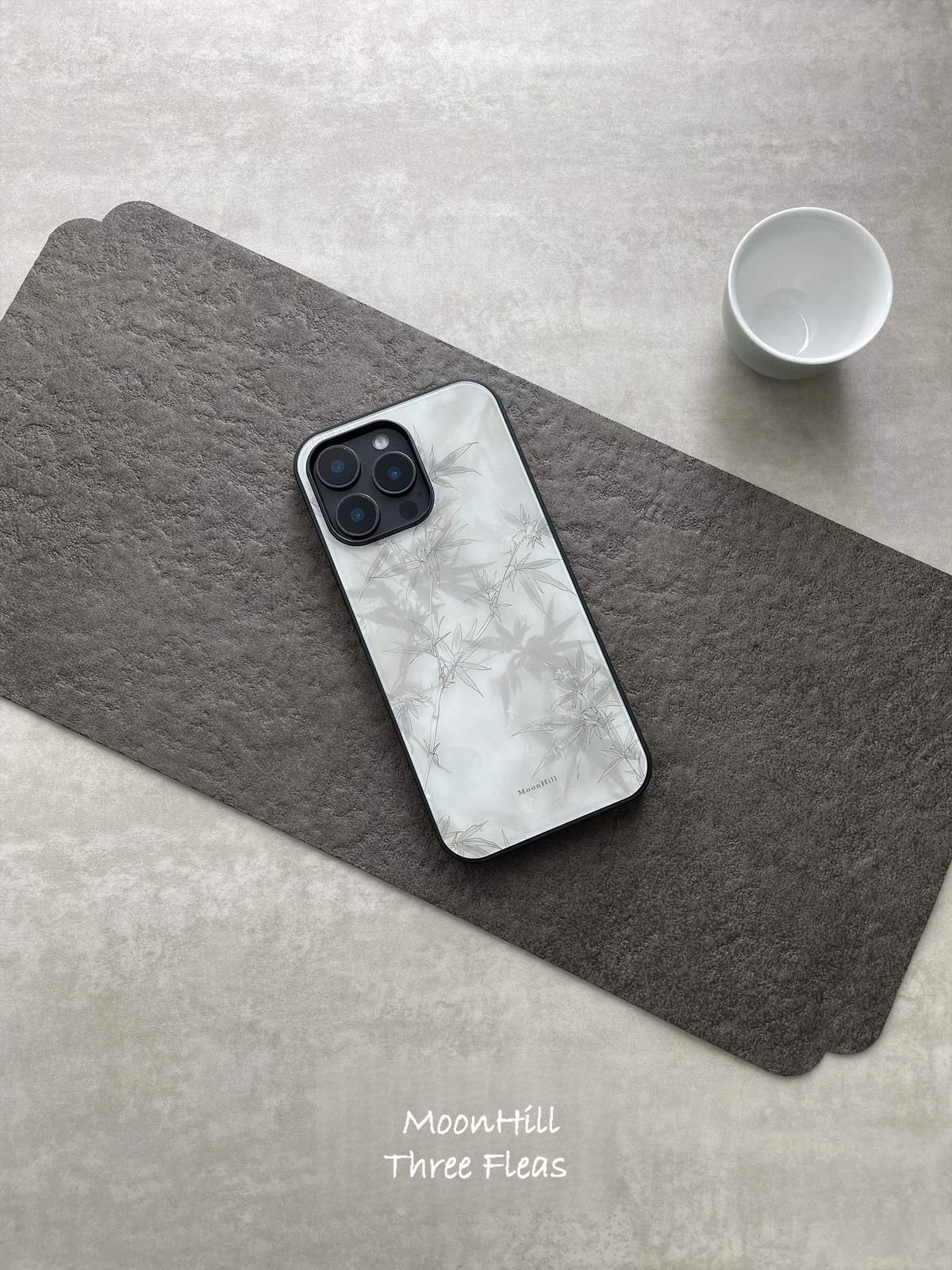 Zen Bamboo Ink Wash Tempered Glass Phone Case-MH