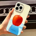 Surrealist Red Apple & Ocean Phone Case Double-layer Film Print