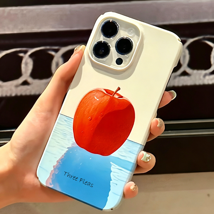 Surrealist Red Apple & Ocean Phone Case Double-layer Film Print