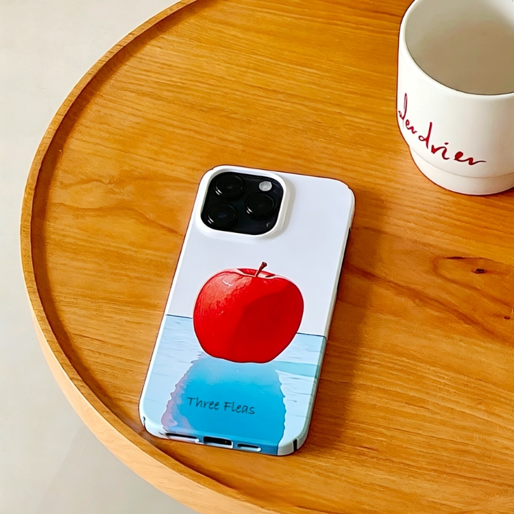 Surrealist Red Apple & Ocean Phone Case Double-layer Film Print