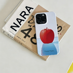 Surrealist Red Apple & Ocean Phone Case Double-layer Film Print