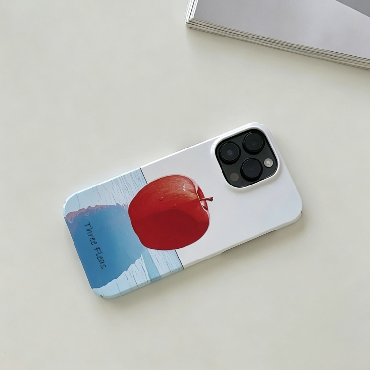 Surrealist Red Apple & Ocean Phone Case Double-layer Film Print