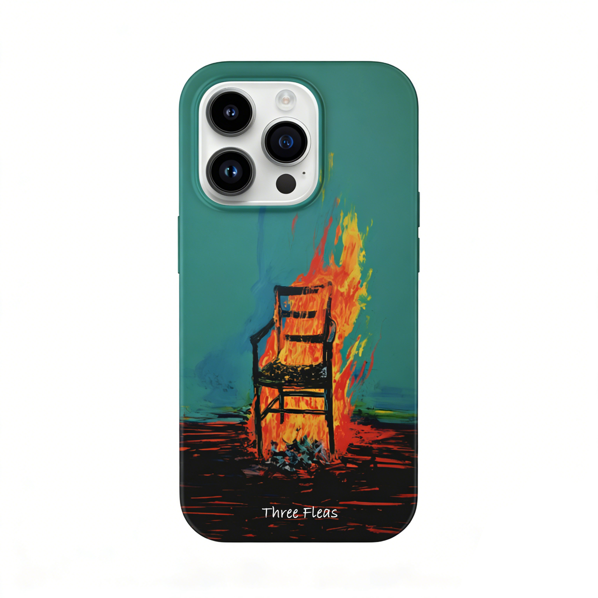 Aesthetic Burning Chair Painting Phone Case Double-layer Film Print