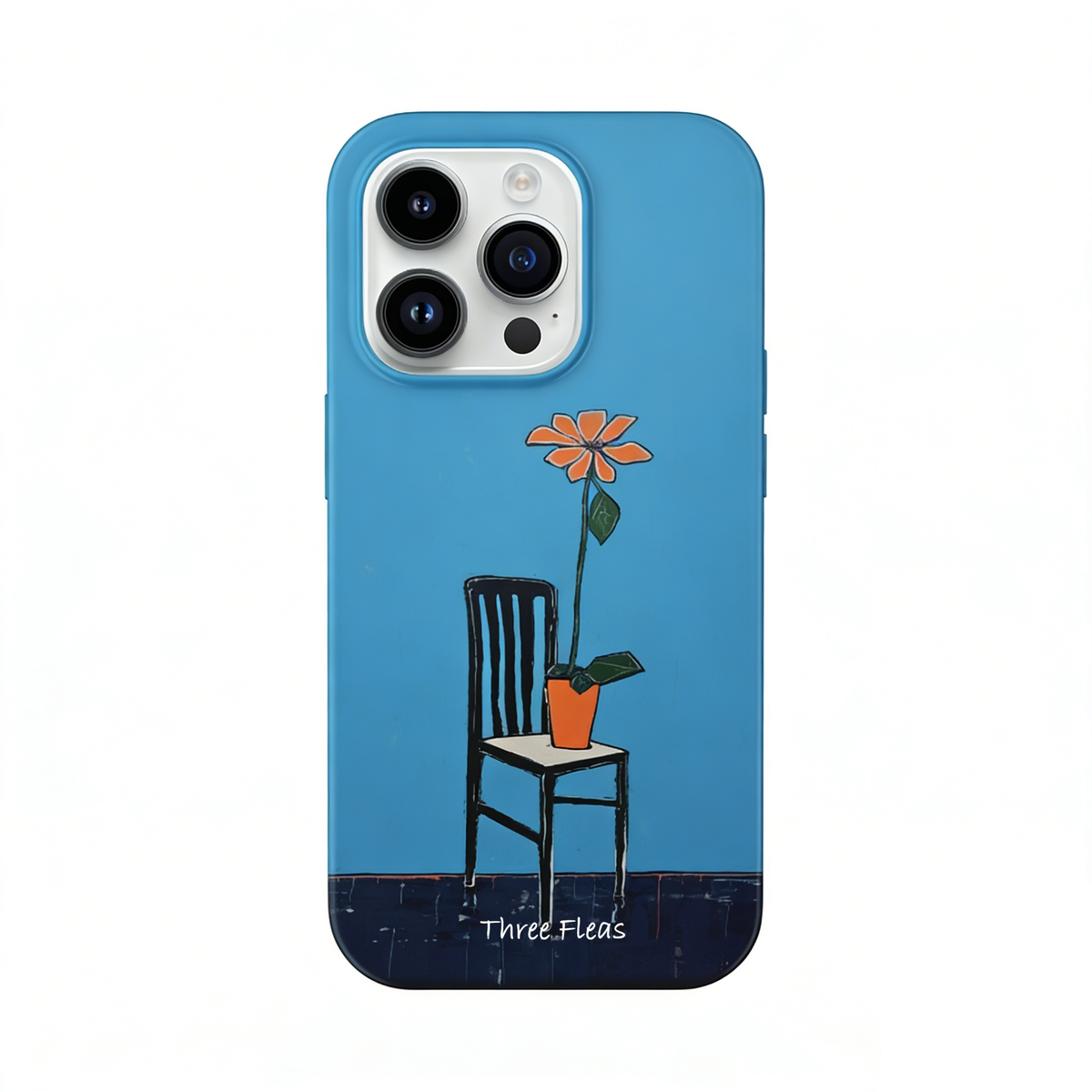 Artistic Chair with A Potted Flower Phone Case Double-layer Film Print