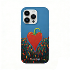 Artistic Heart-Shaped Chili Phone Case Double-layer Film Print