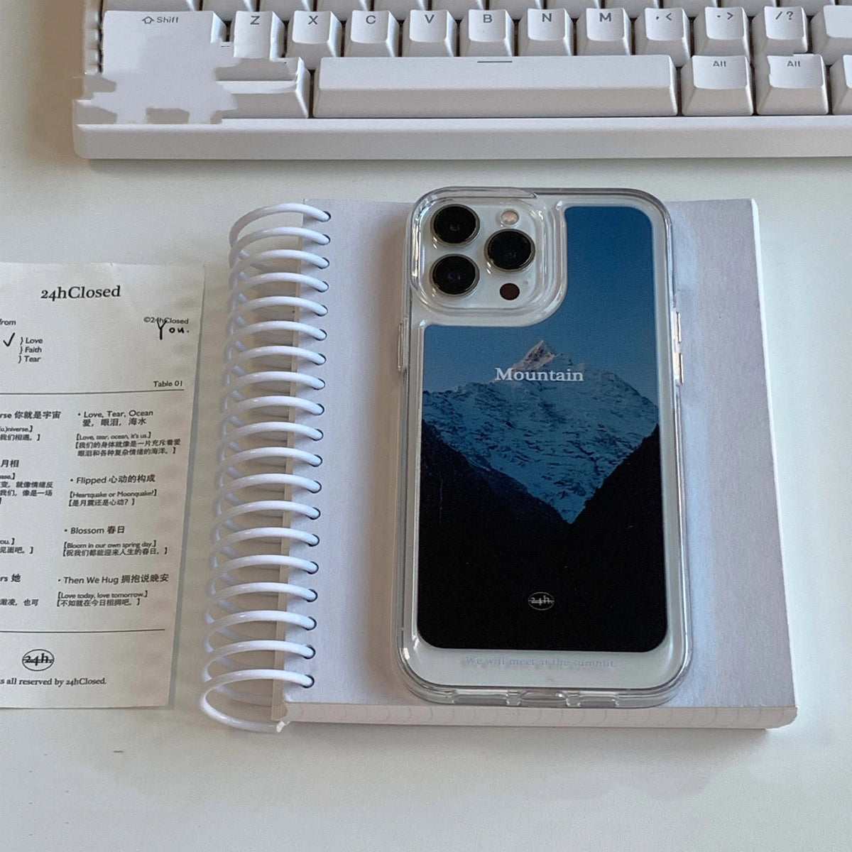 Nature Mountain View Acrylic Phone Case - Full Wrap Clear Case - BYY