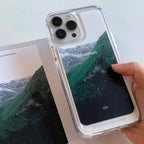 Nature Mountain View Acrylic Phone Case - Full Wrap Clear Case - BYY