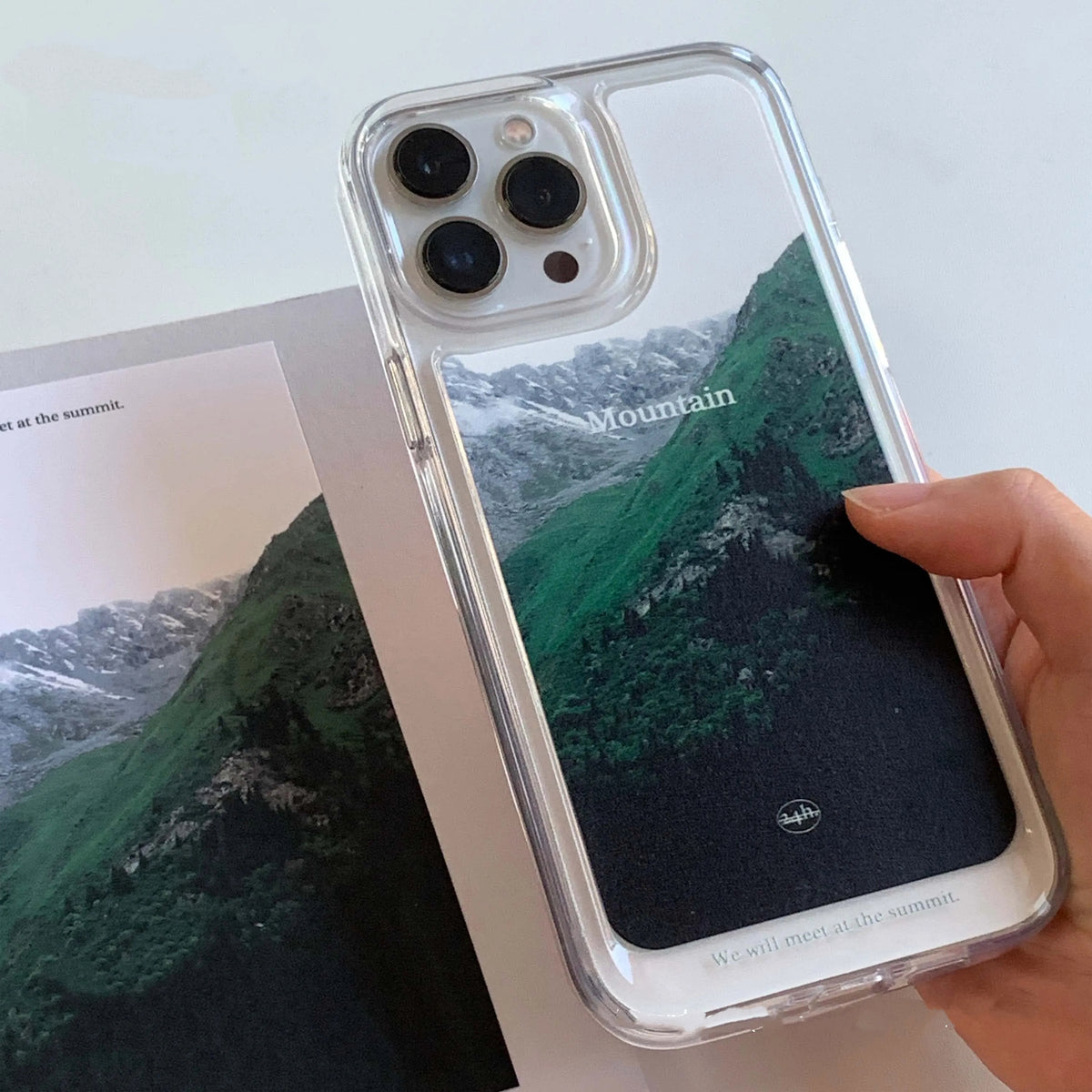 Nature Mountain View Acrylic Phone Case - Full Wrap Clear Case - BYY