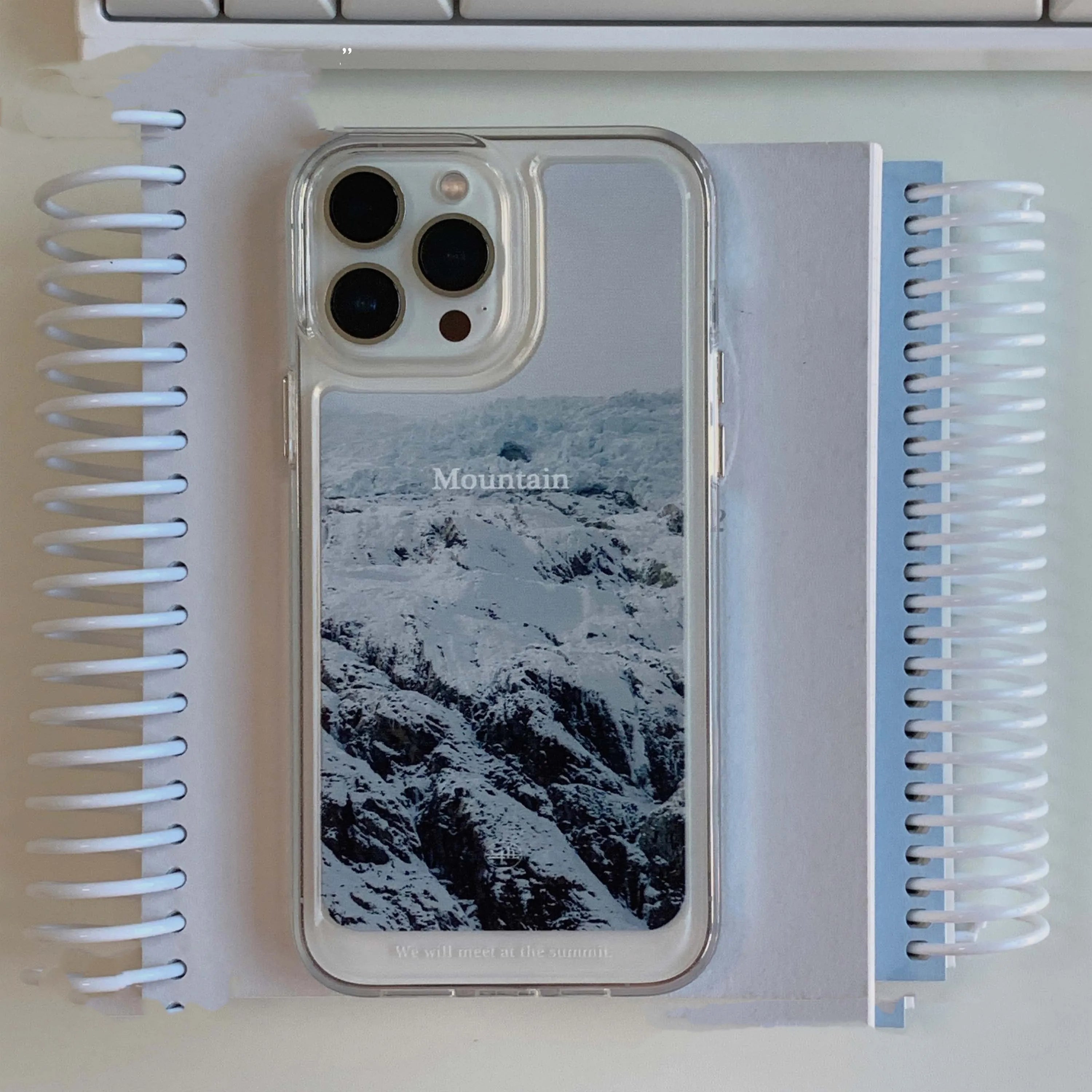 Nature Mountain View Acrylic Phone Case - Full Wrap Clear Case - BYY