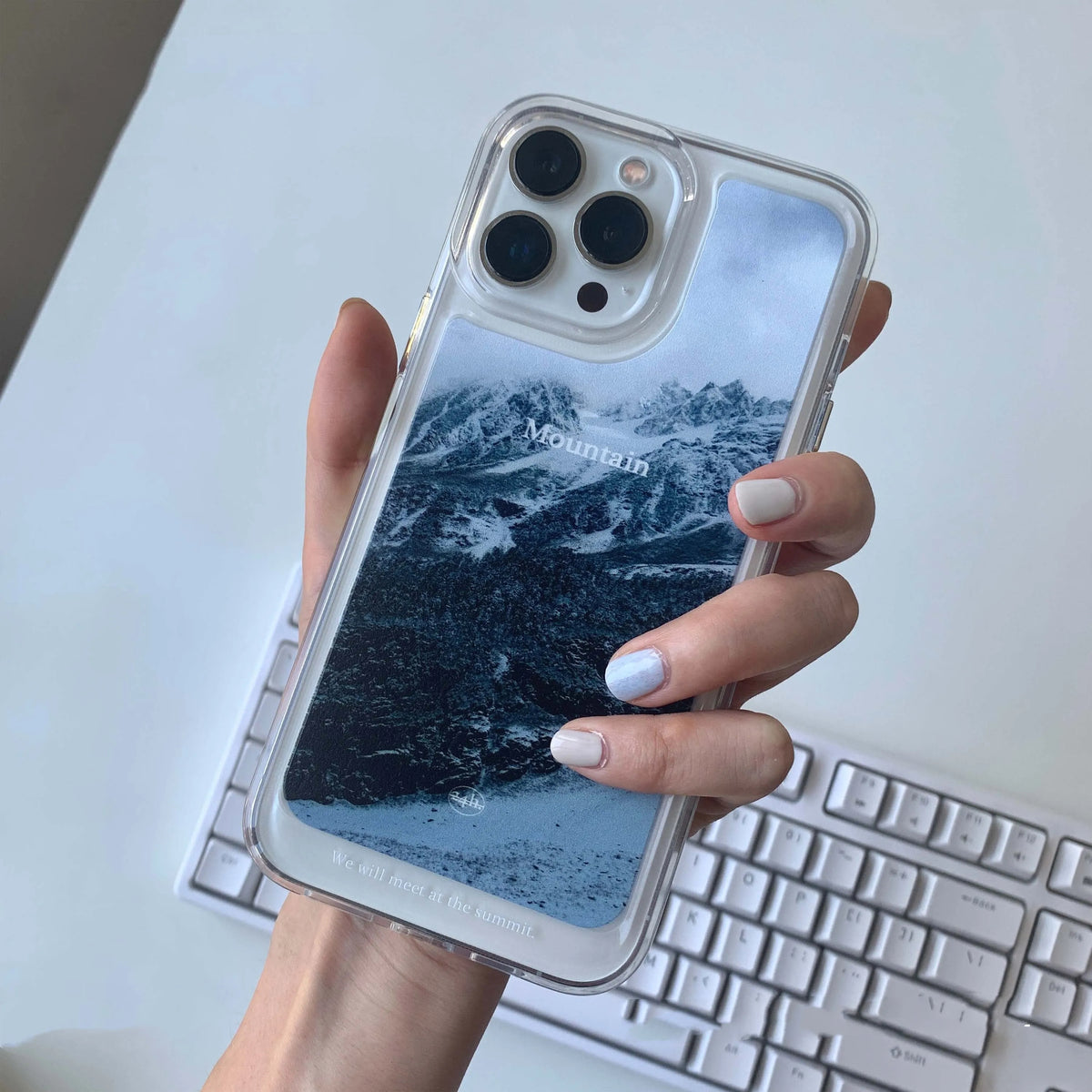 Nature Mountain View Acrylic Phone Case - Full Wrap Clear Case - BYY