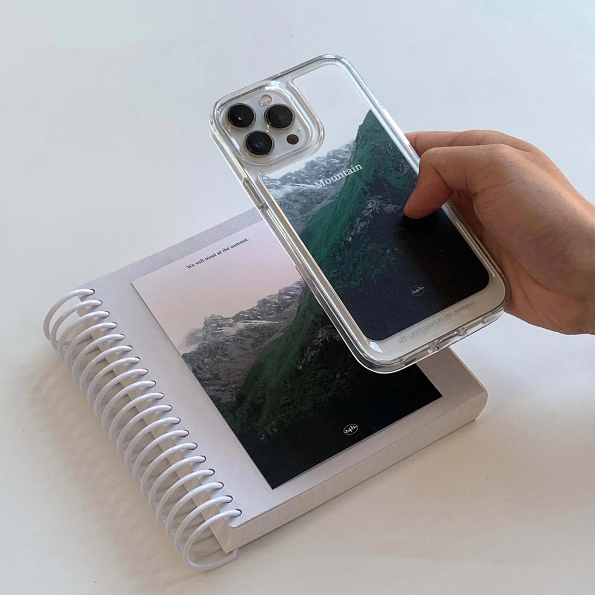 Nature Mountain View Acrylic Phone Case - Full Wrap Clear Case - BYY