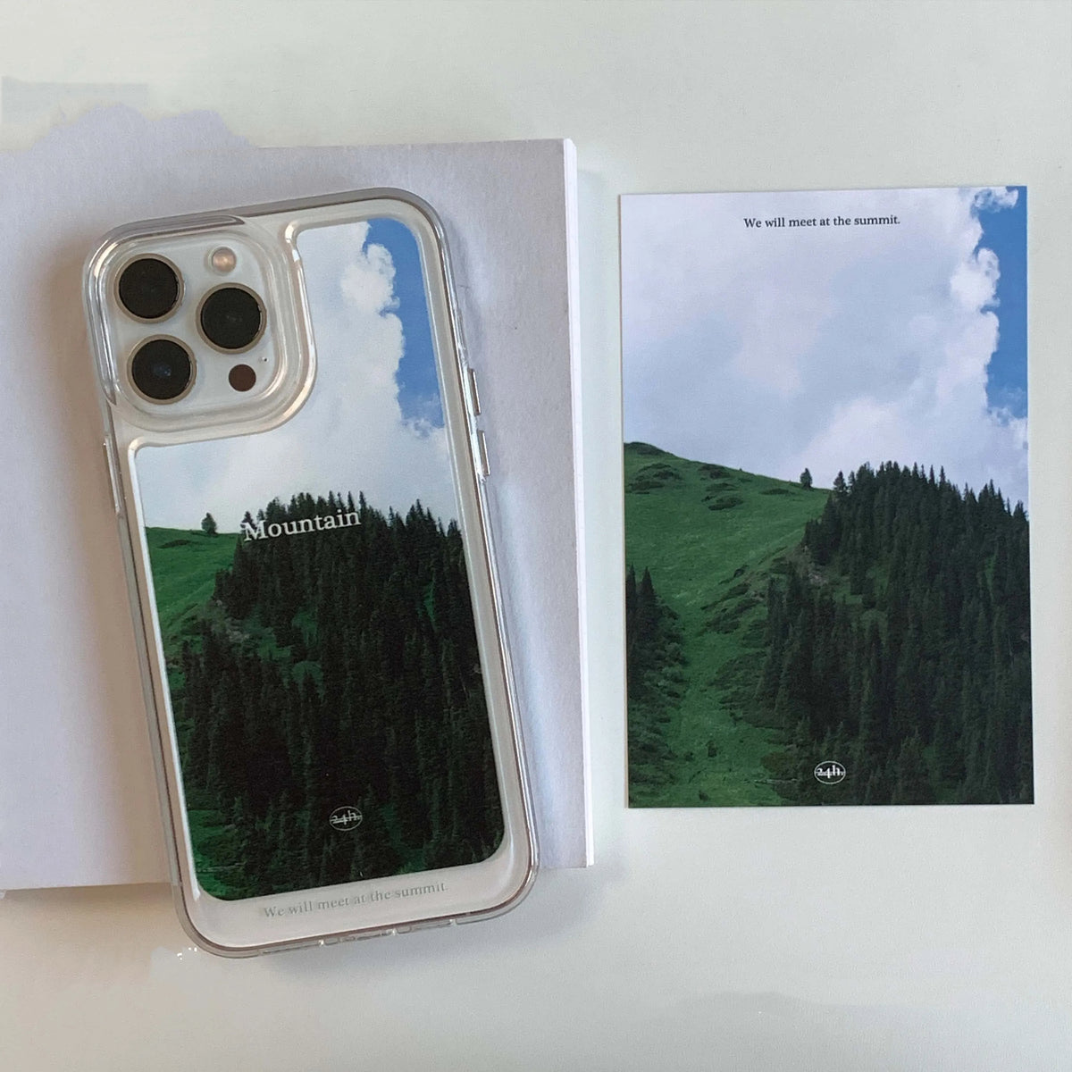 Nature Mountain View Acrylic Phone Case - Full Wrap Clear Case - BYY