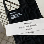 Original Silicone Pleated Phone Case Simple Text - BYY